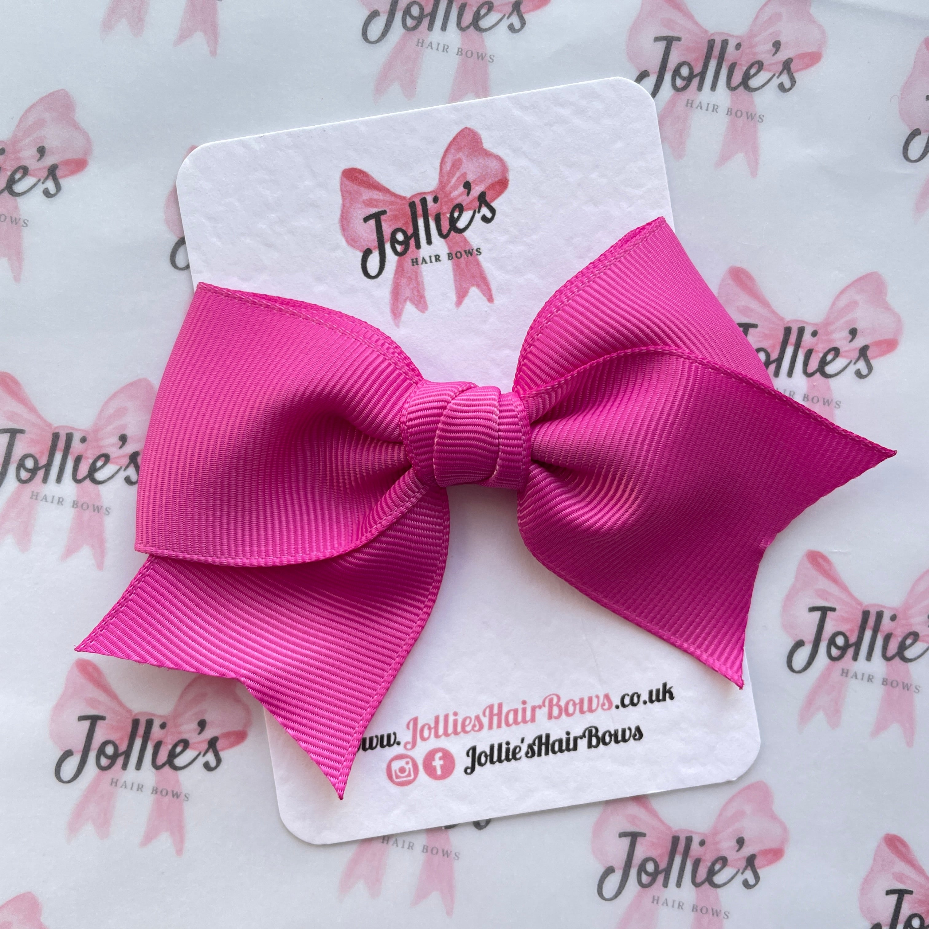 4" Garden Rose Classic Hair Bow – Grosgrain Ribbon with Lined Alligator Clip