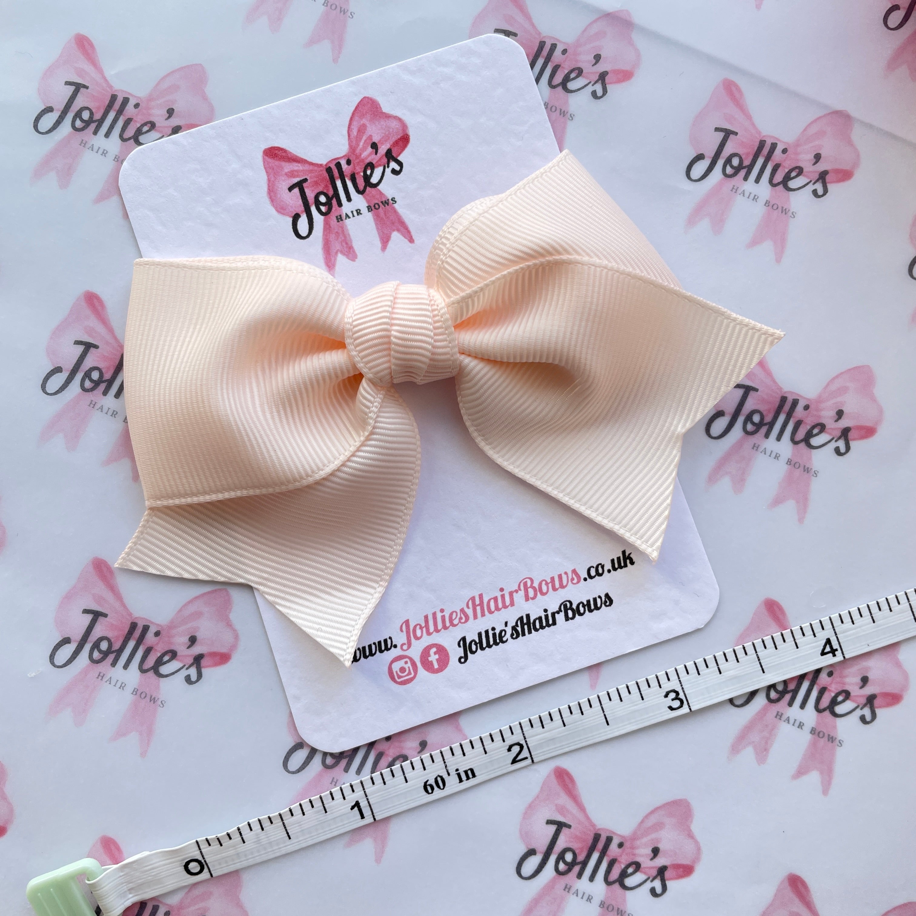 4" Sideshow Rose Classic Hair Bow – Grosgrain Ribbon with Lined Alligator Clip