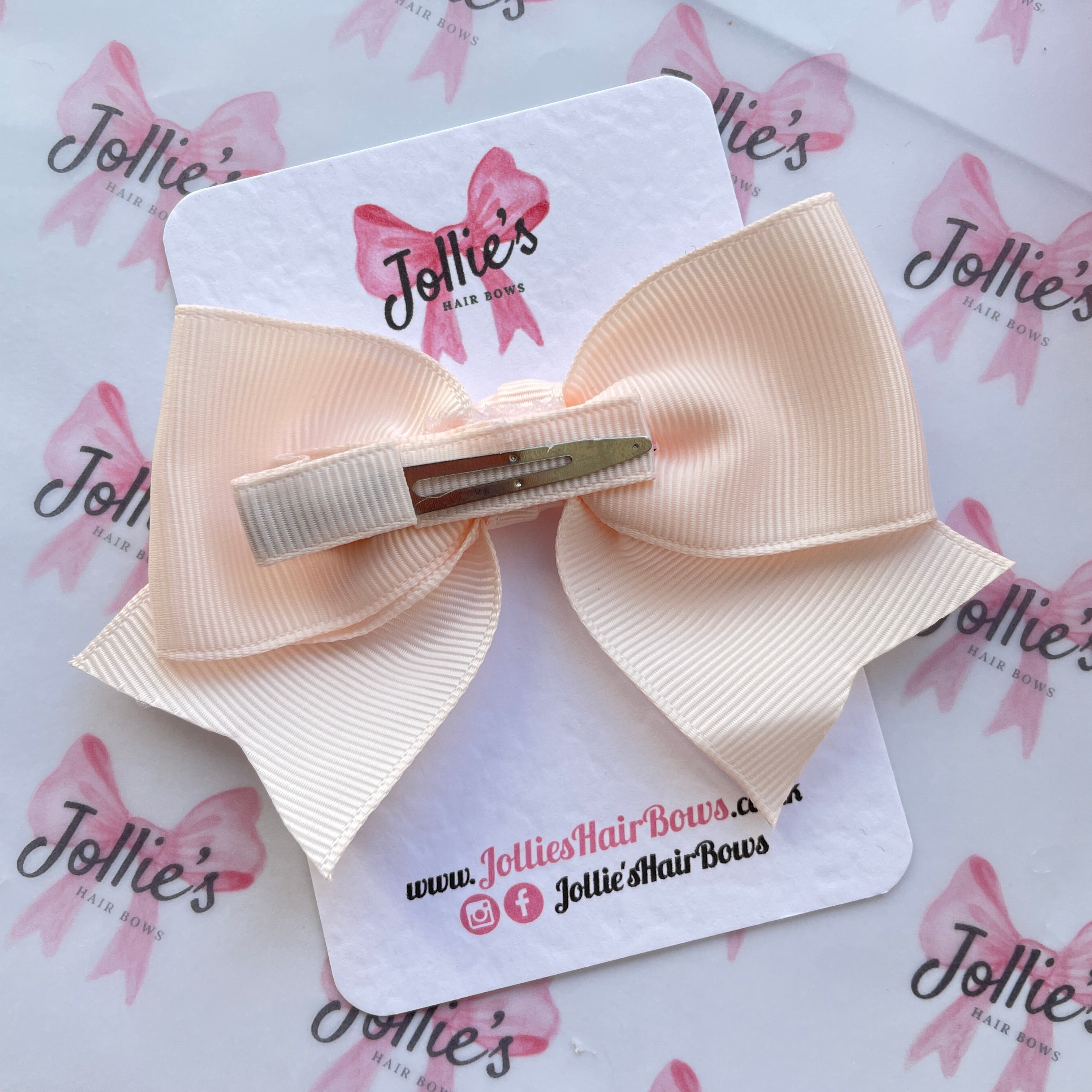 4" Sideshow Rose Classic Hair Bow – Grosgrain Ribbon with Lined Alligator Clip