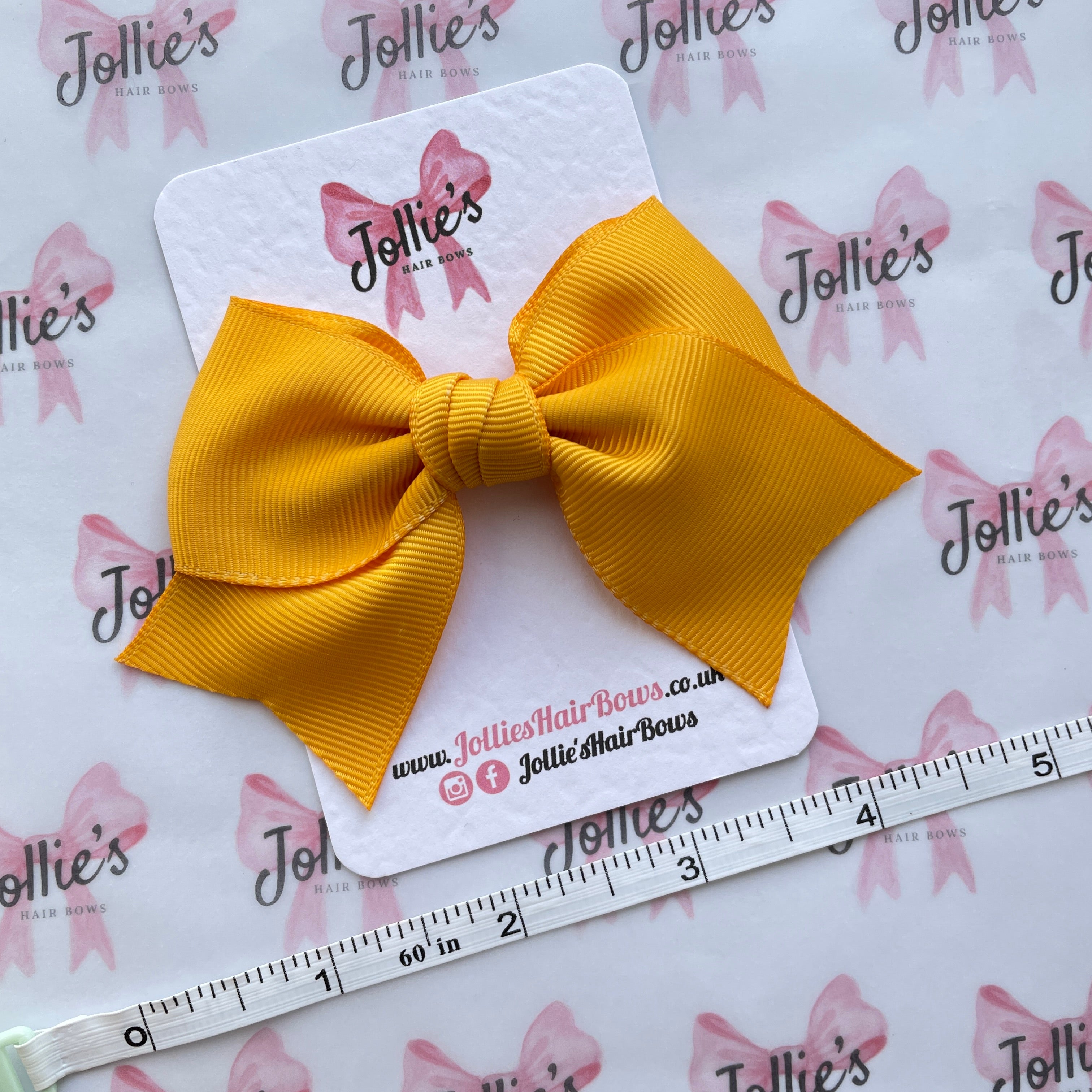 4" Dandelion Classic Hair Bow – Grosgrain Ribbon with Lined Alligator Clip