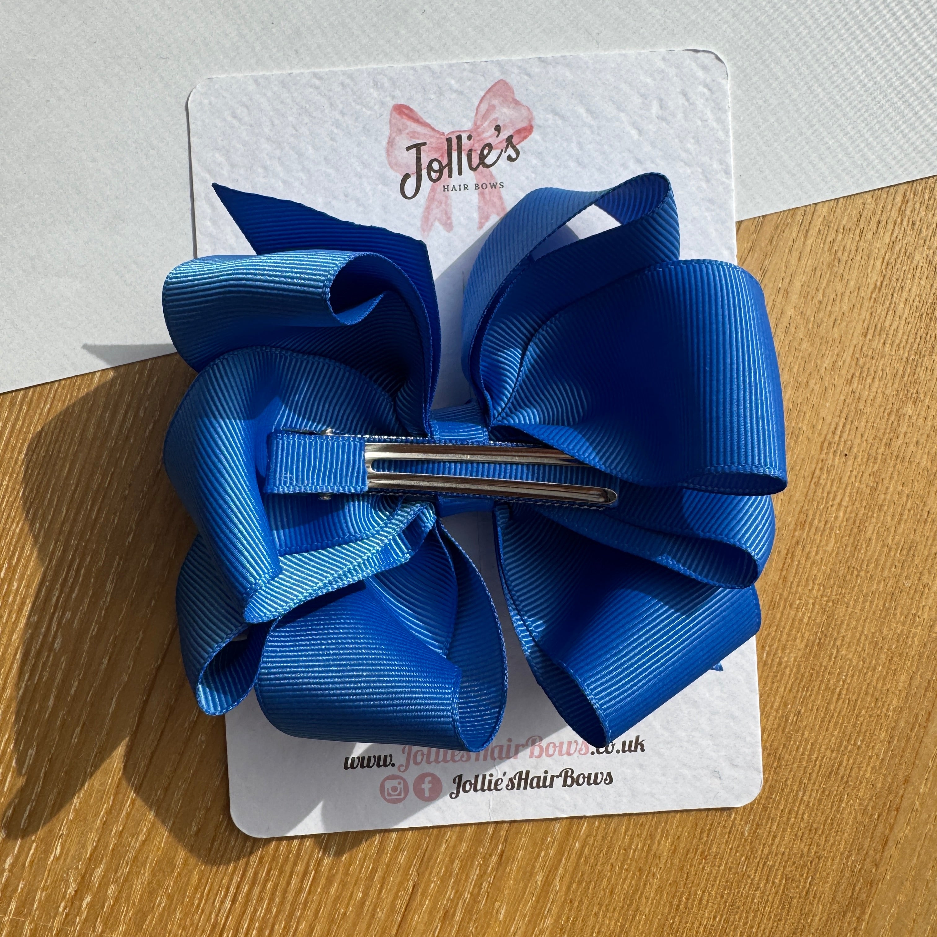 4.5" Royal Blue Octopus Hair Bow – Grosgrain Ribbon Clip for School & Everyday Wear