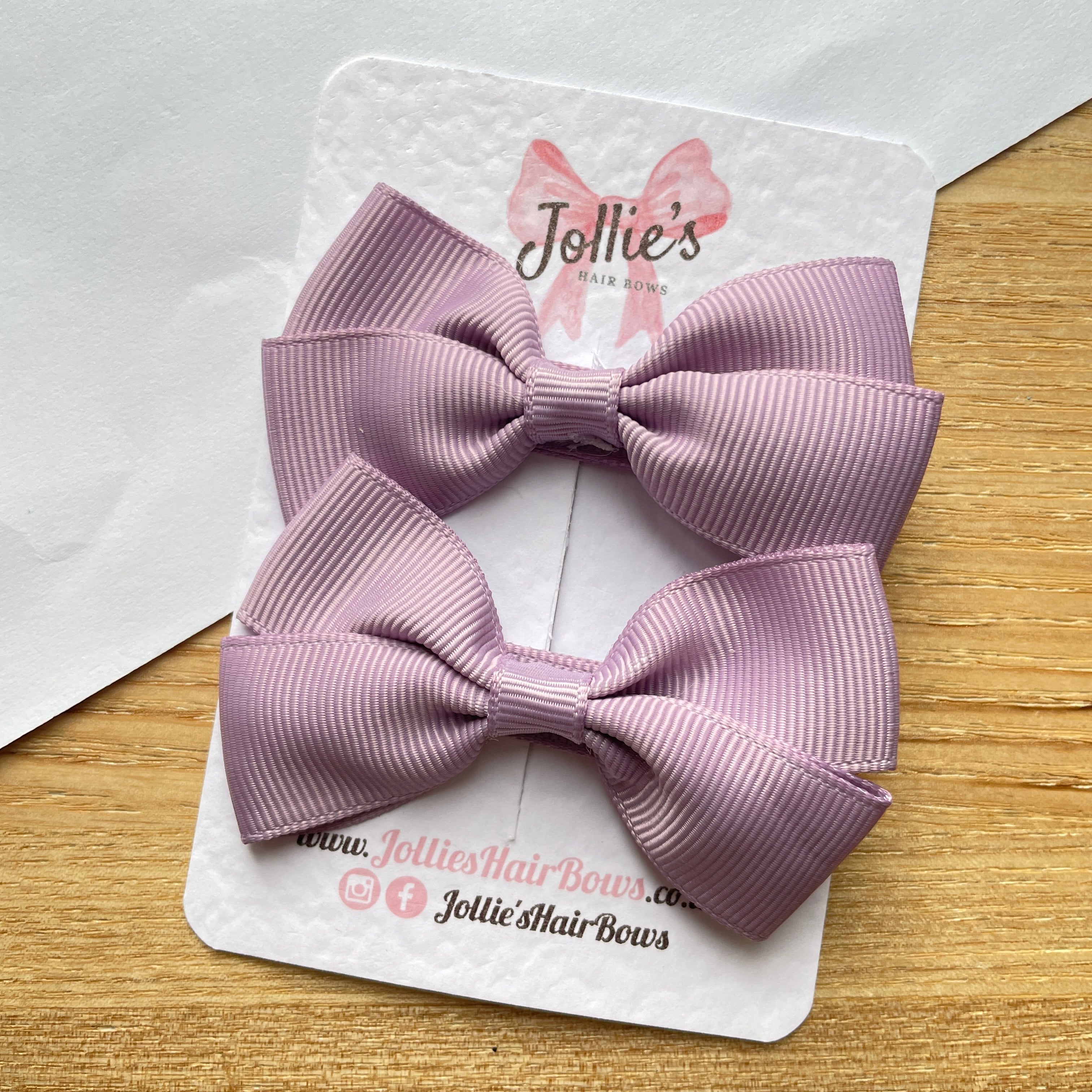 2.75" Fresco Classic Hair Bows (Pair) – Grosgrain Ribbon with Lined Alligator Clips