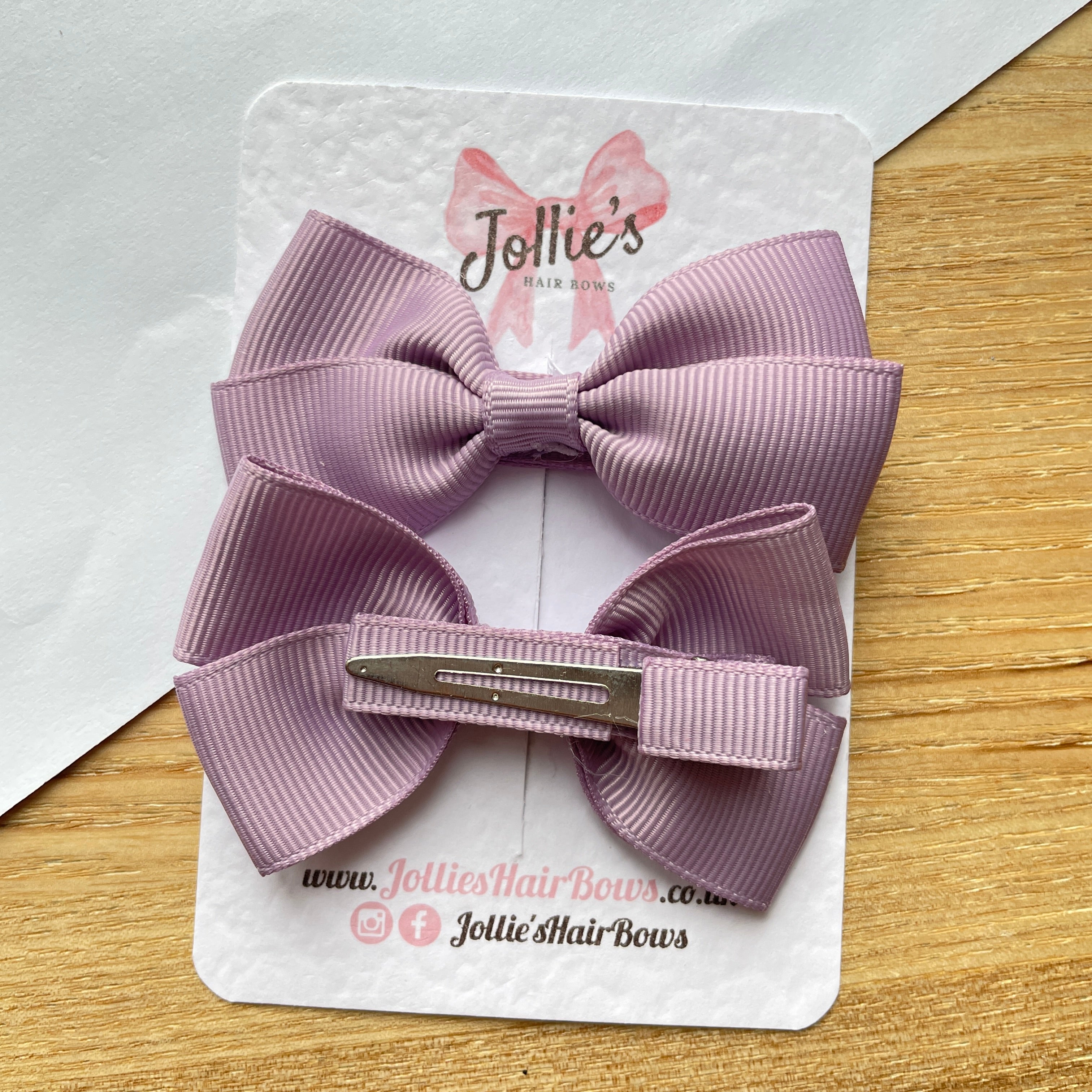 2.75" Fresco Classic Hair Bows (Pair) – Grosgrain Ribbon with Lined Alligator Clips