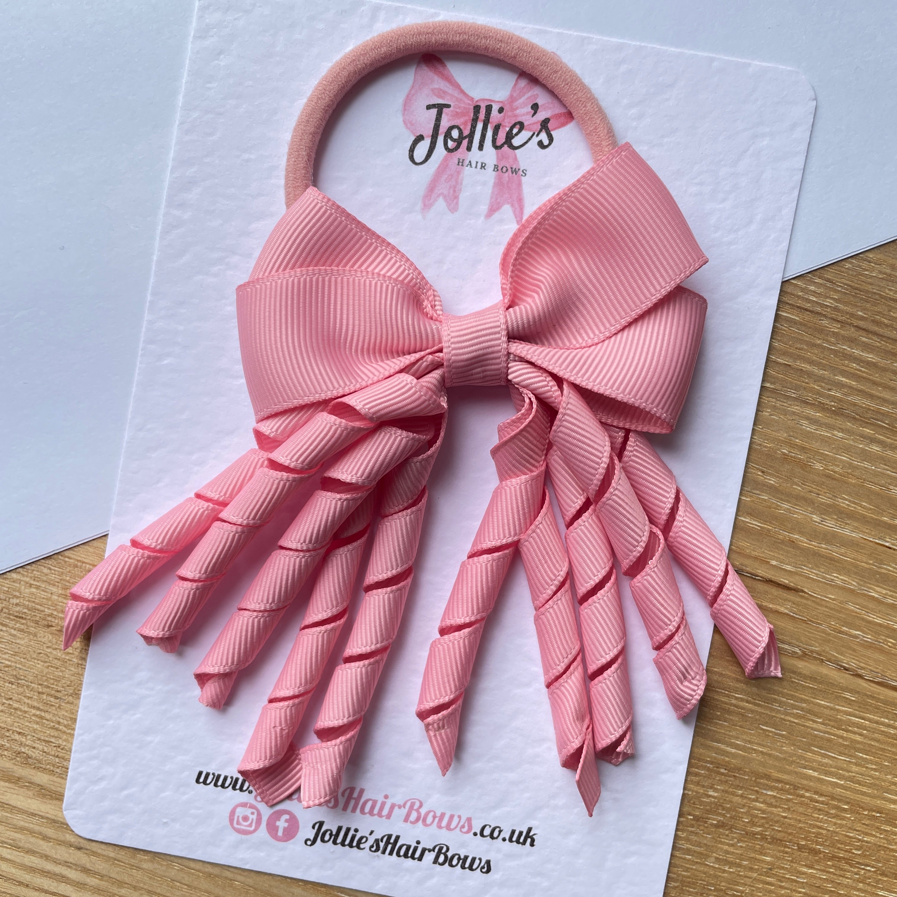 3" Peony Corker Hair Bow – Grosgrain Ribbon with Thick Elastic Bobble