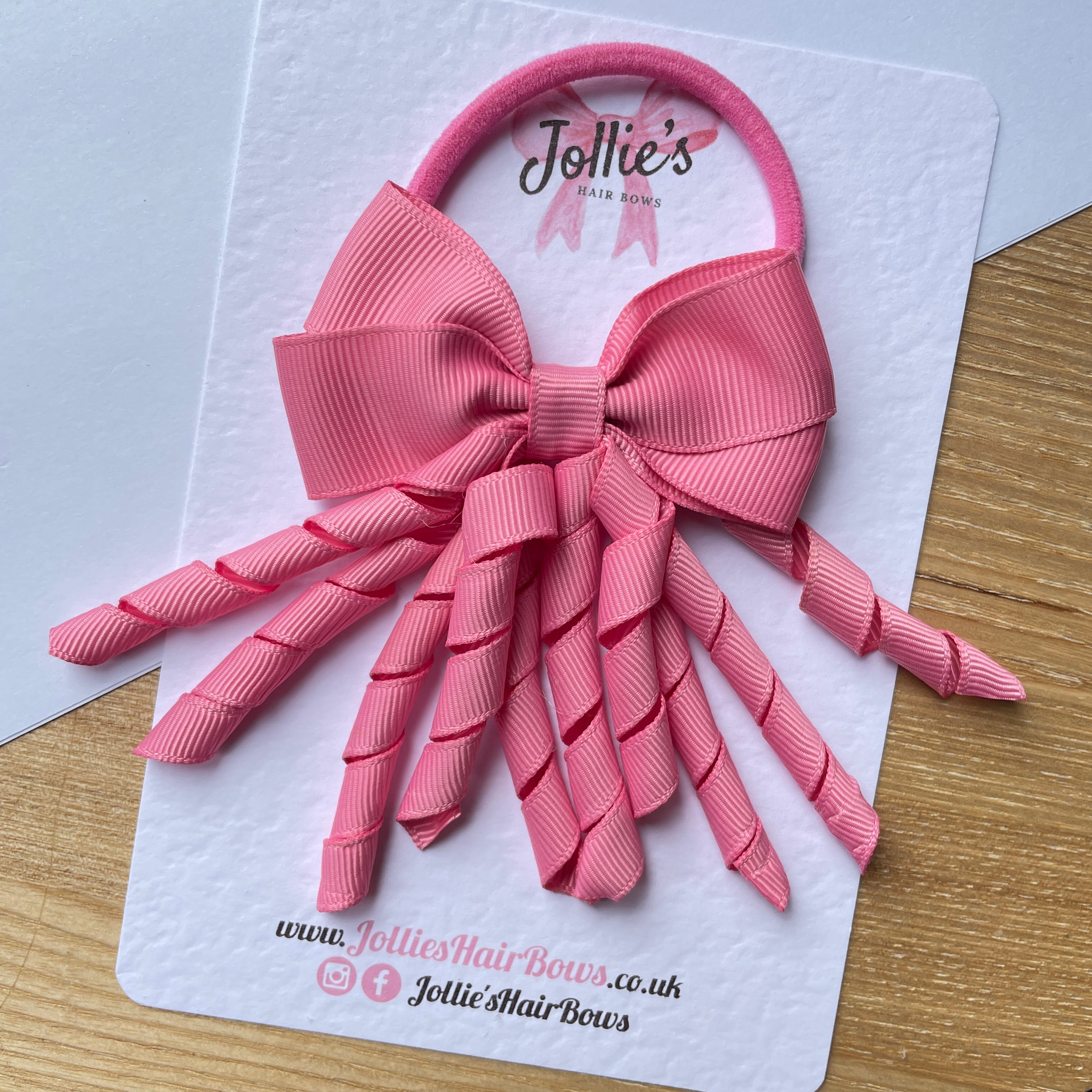3" Fantasy Rose Corker Hair Bow – Grosgrain Ribbon with Thick Elastic Bobble