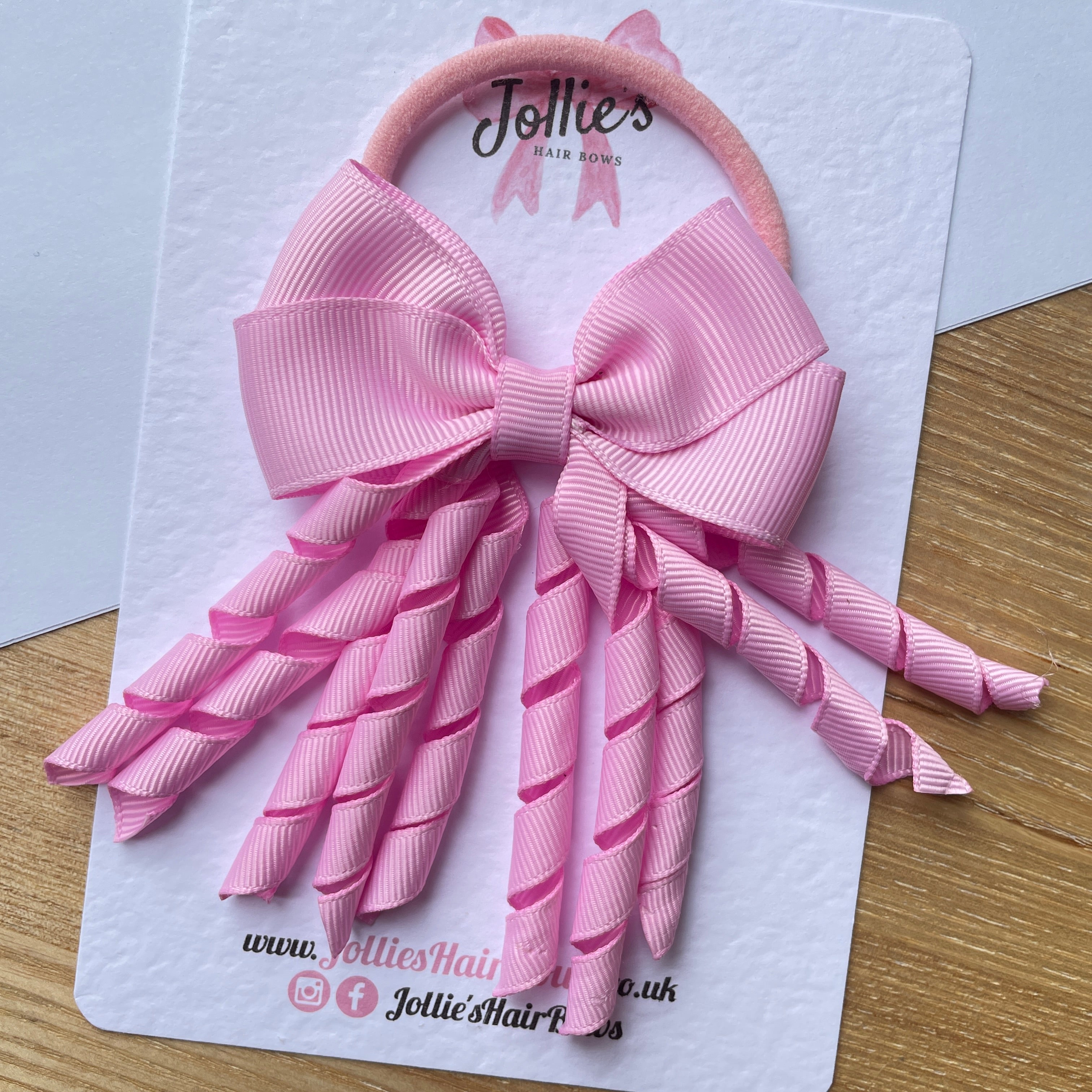 3" Tulip Corker Hair Bow β Grosgrain Ribbon with Thick Elastic Bobble