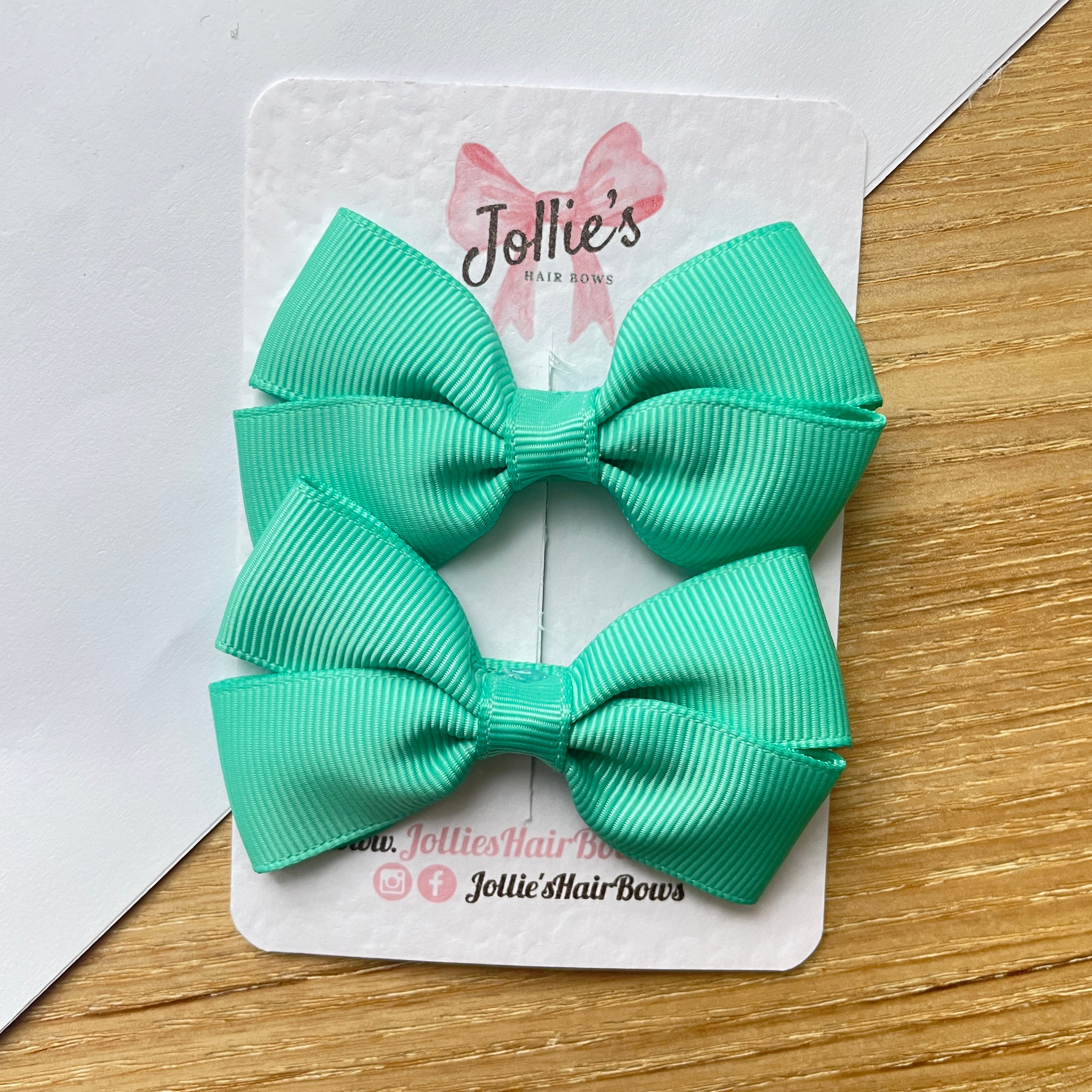 2.75" Tropic Classic Hair Bows (Pair) – Grosgrain Ribbon with Lined Alligator Clips