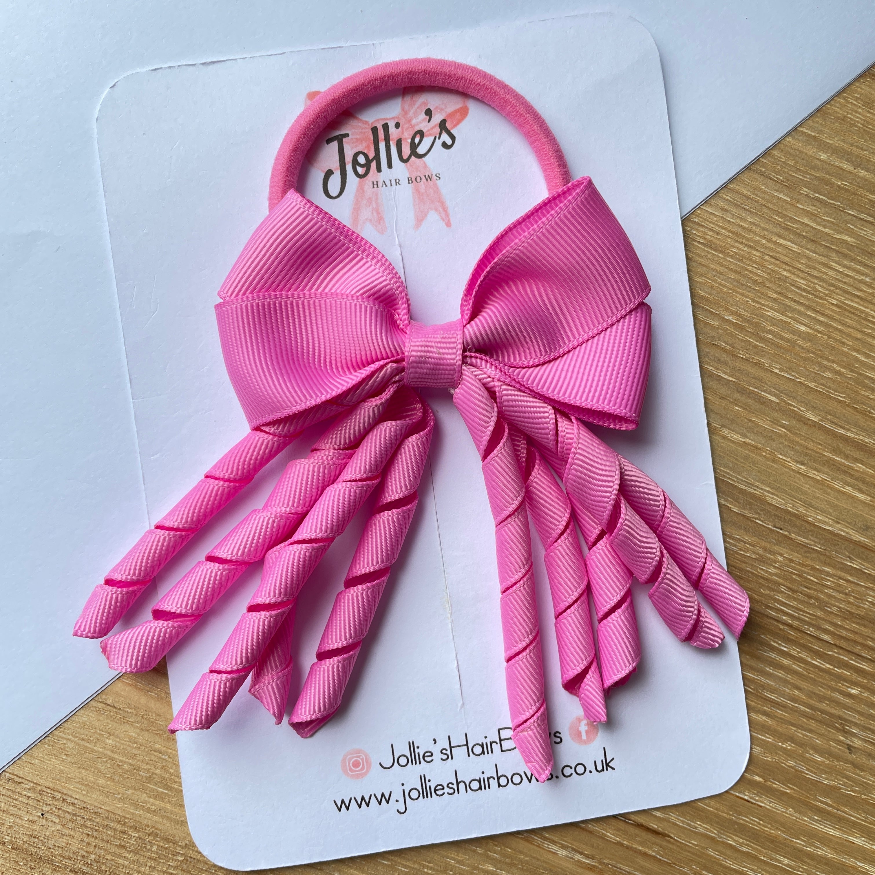 3" Rose Bloom Corker Hair Bow β Grosgrain Ribbon with Thick Elastic Bobble