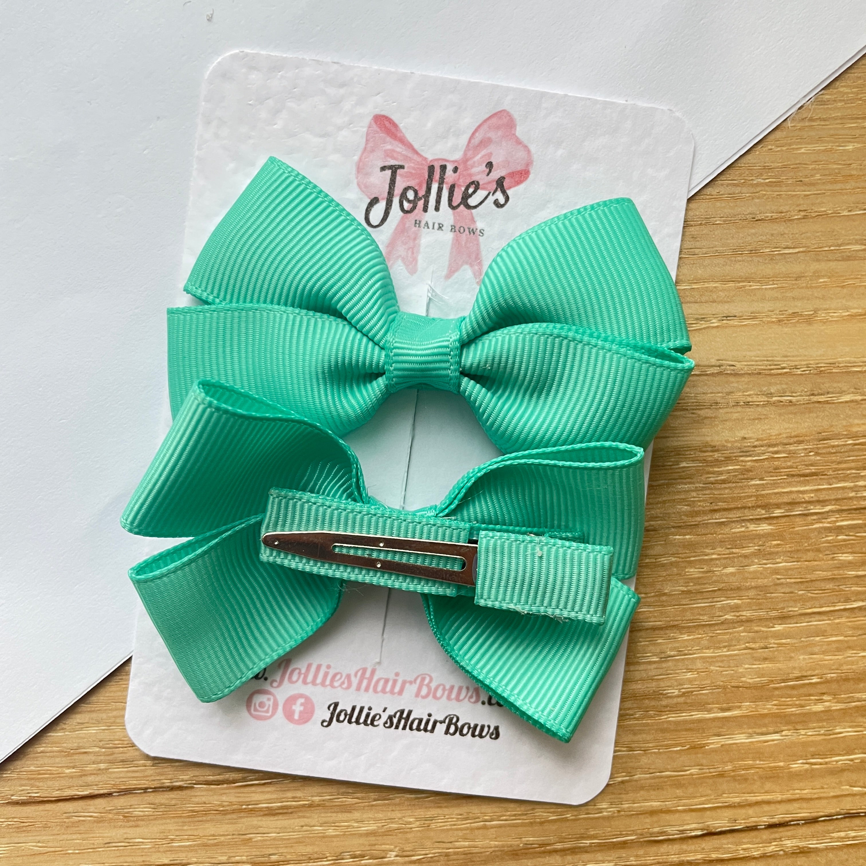 2.75" Tropic Classic Hair Bows (Pair) – Grosgrain Ribbon with Lined Alligator Clips
