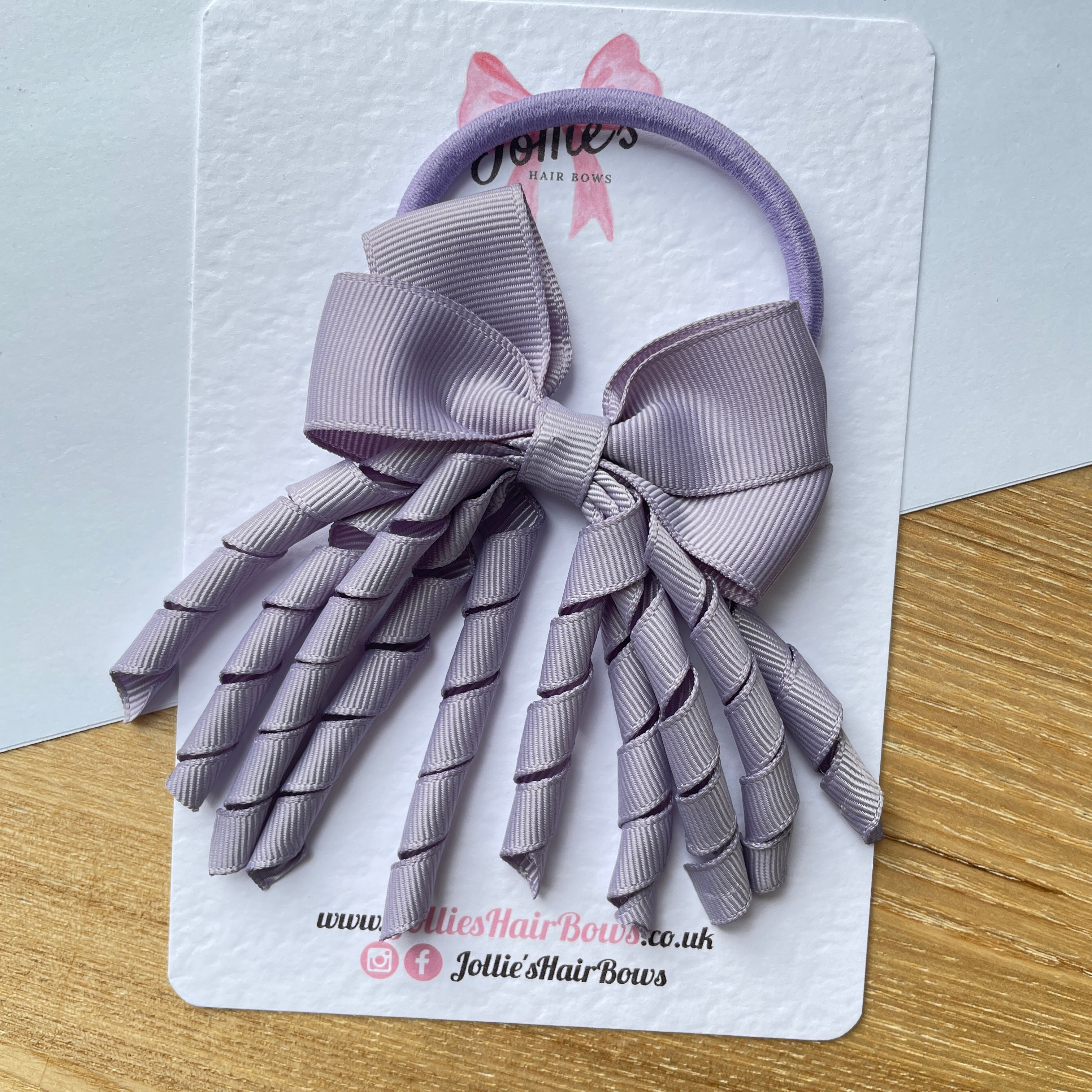3" Thistle Corker Hair Bow – Grosgrain Ribbon with Thick Elastic Bobble