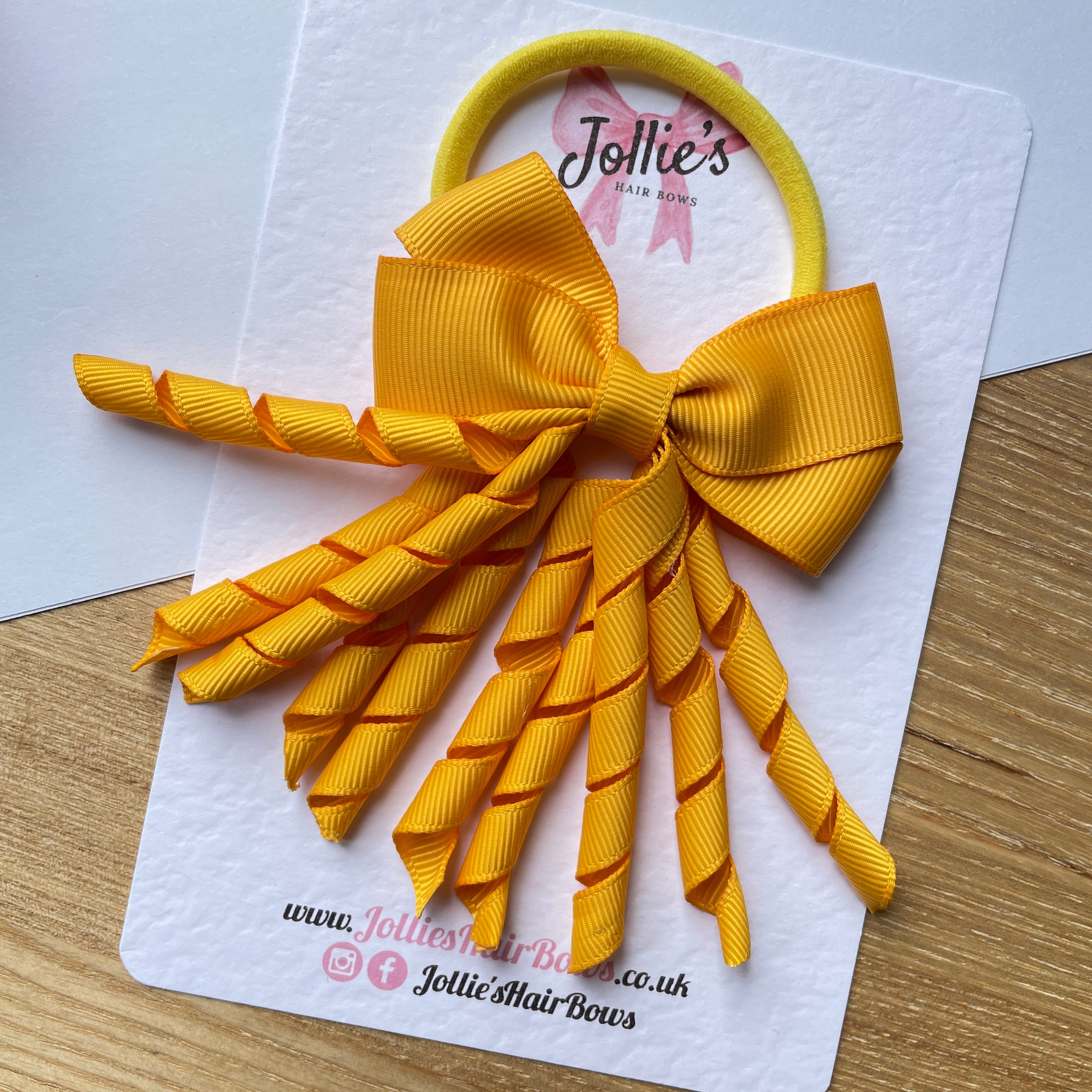 3" Dandelion Corker Hair Bow – Grosgrain Ribbon with Thick Elastic Bobble