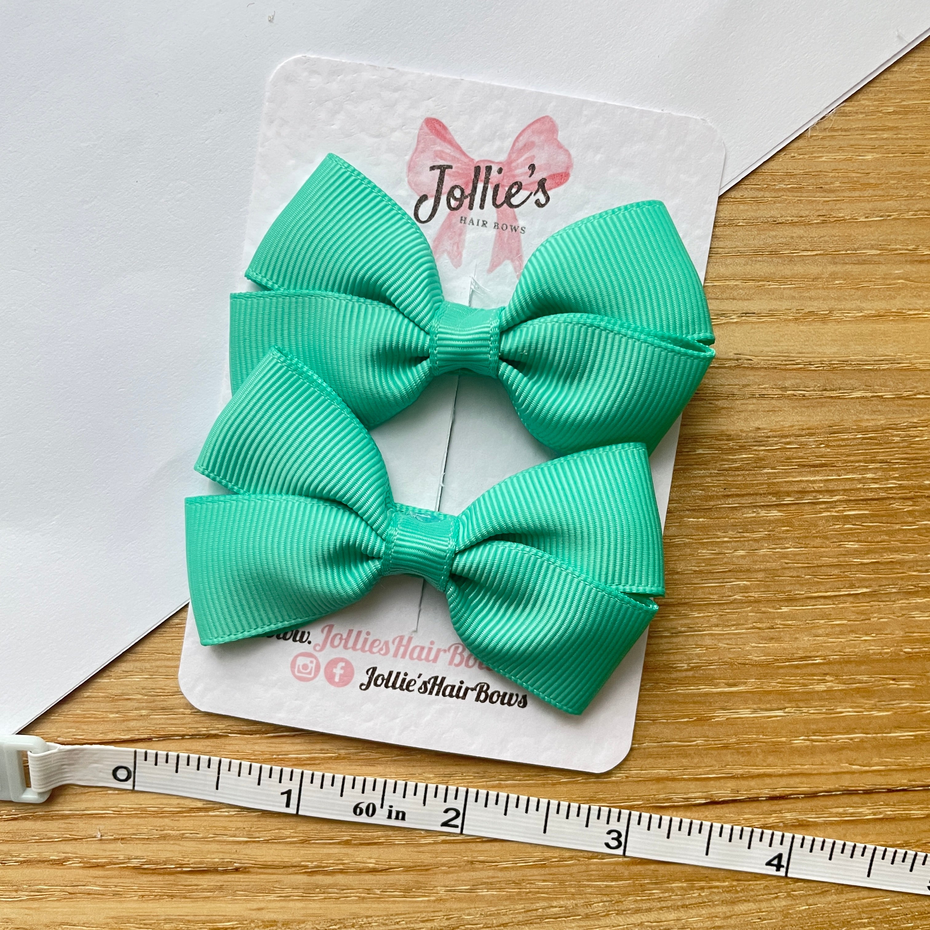 2.75" Tropic Classic Hair Bows (Pair) – Grosgrain Ribbon with Lined Alligator Clips