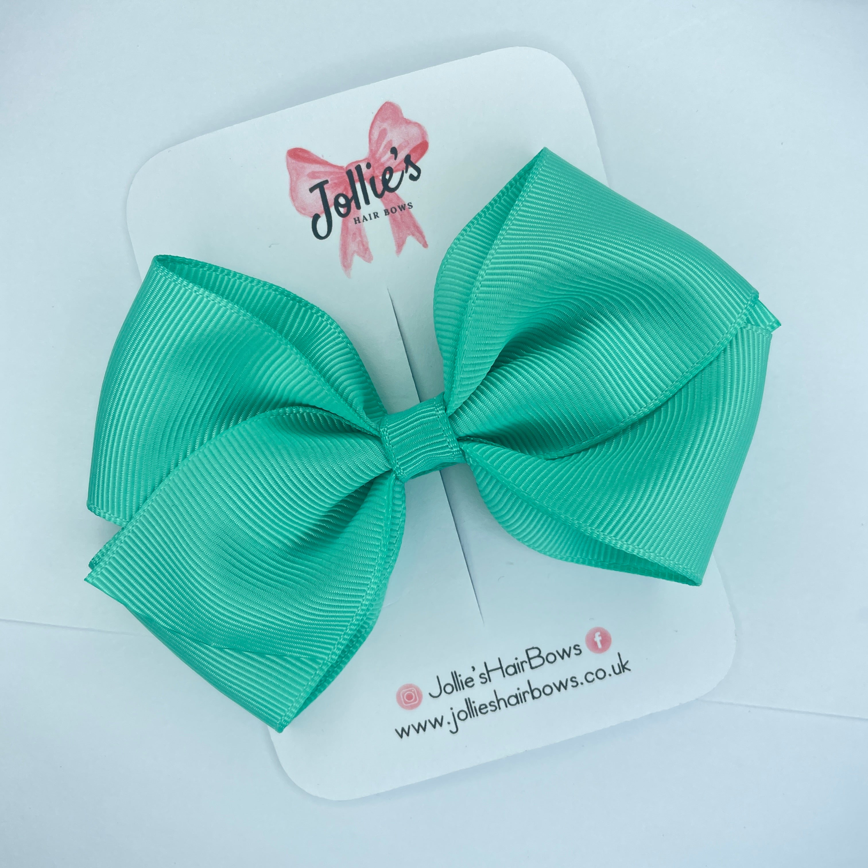 4" Tropic Hair Bow with Clip – Grosgrain Ribbon with Lined Alligator Clip
