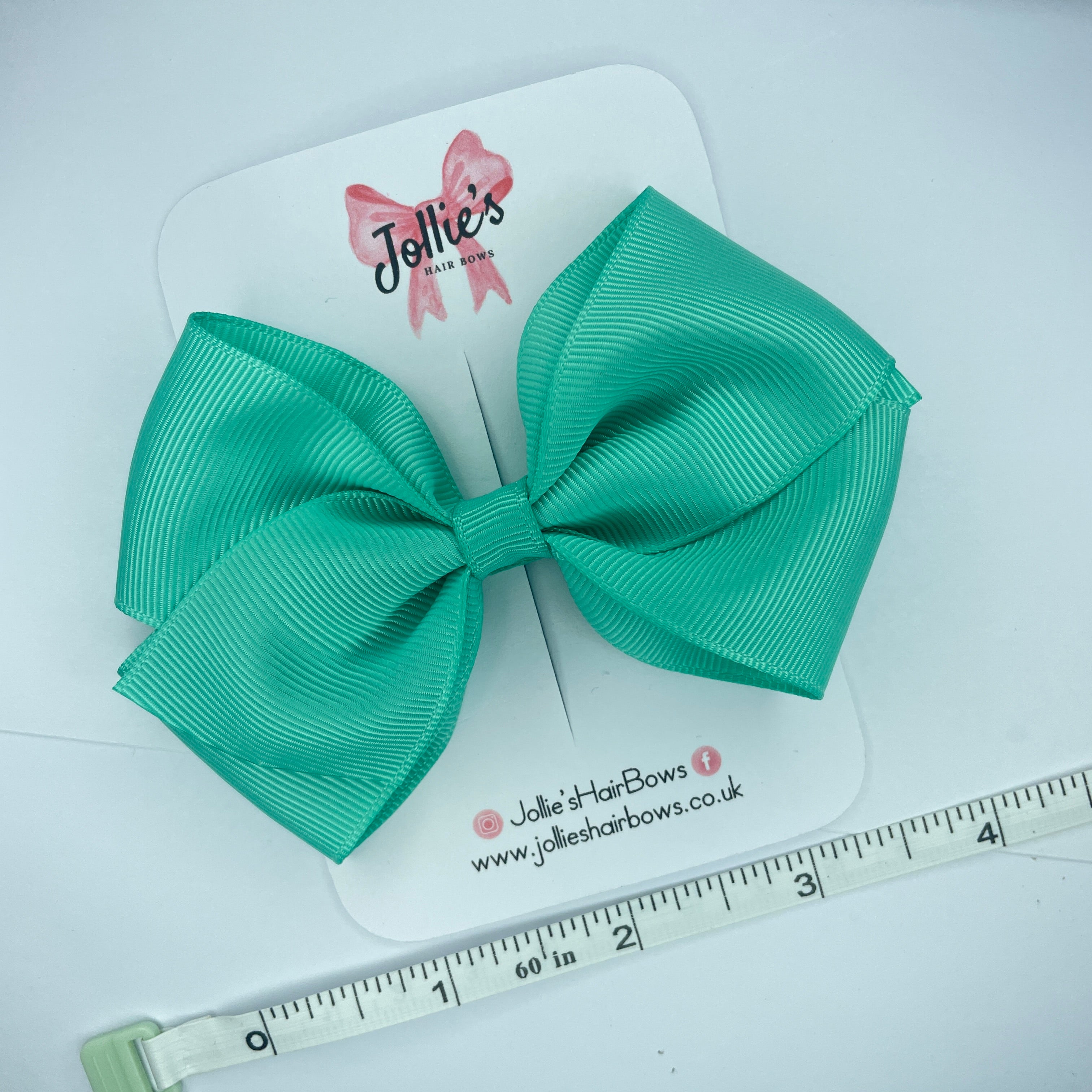 4" Tropic Hair Bow with Clip – Grosgrain Ribbon with Lined Alligator Clip