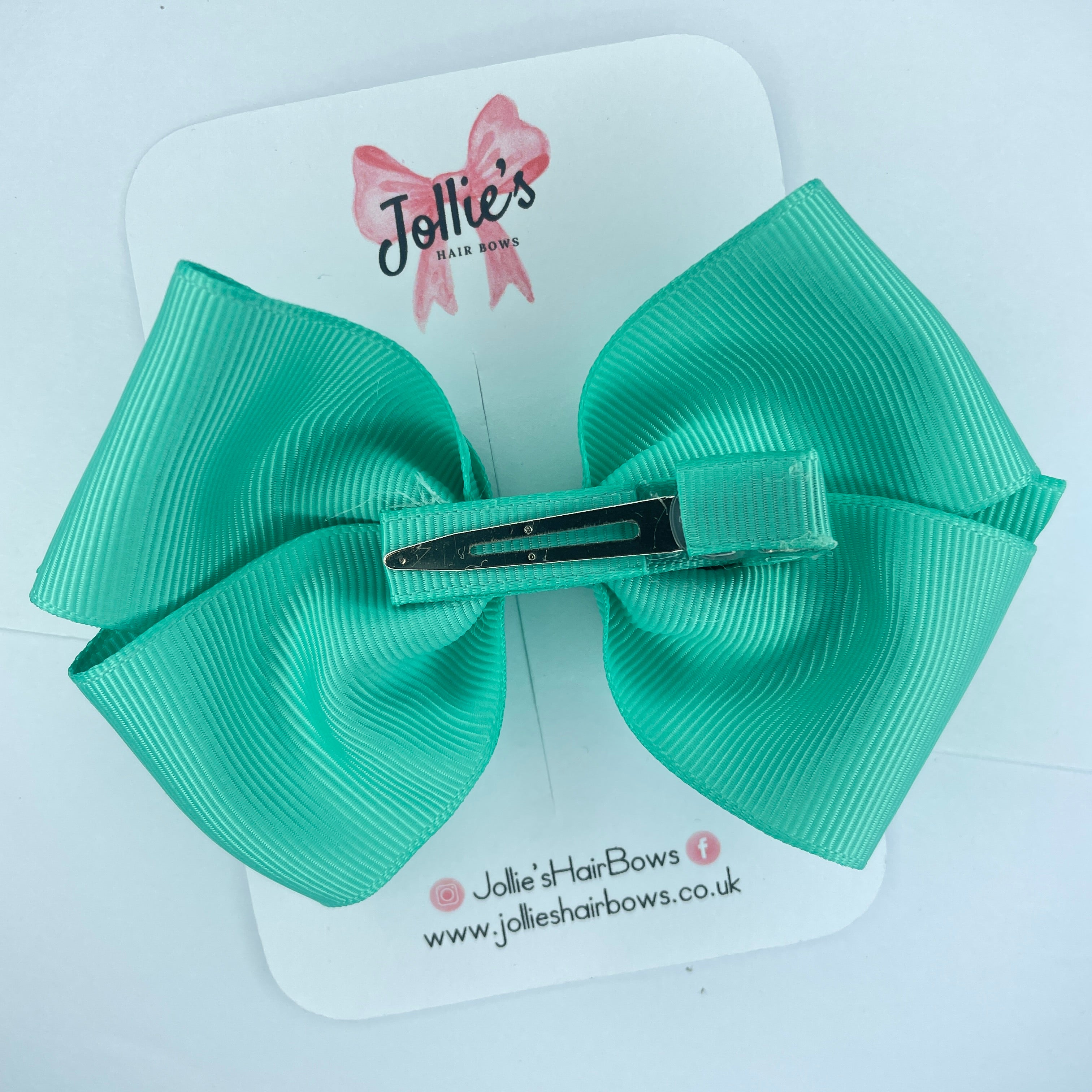 4" Tropic Hair Bow with Clip – Grosgrain Ribbon with Lined Alligator Clip