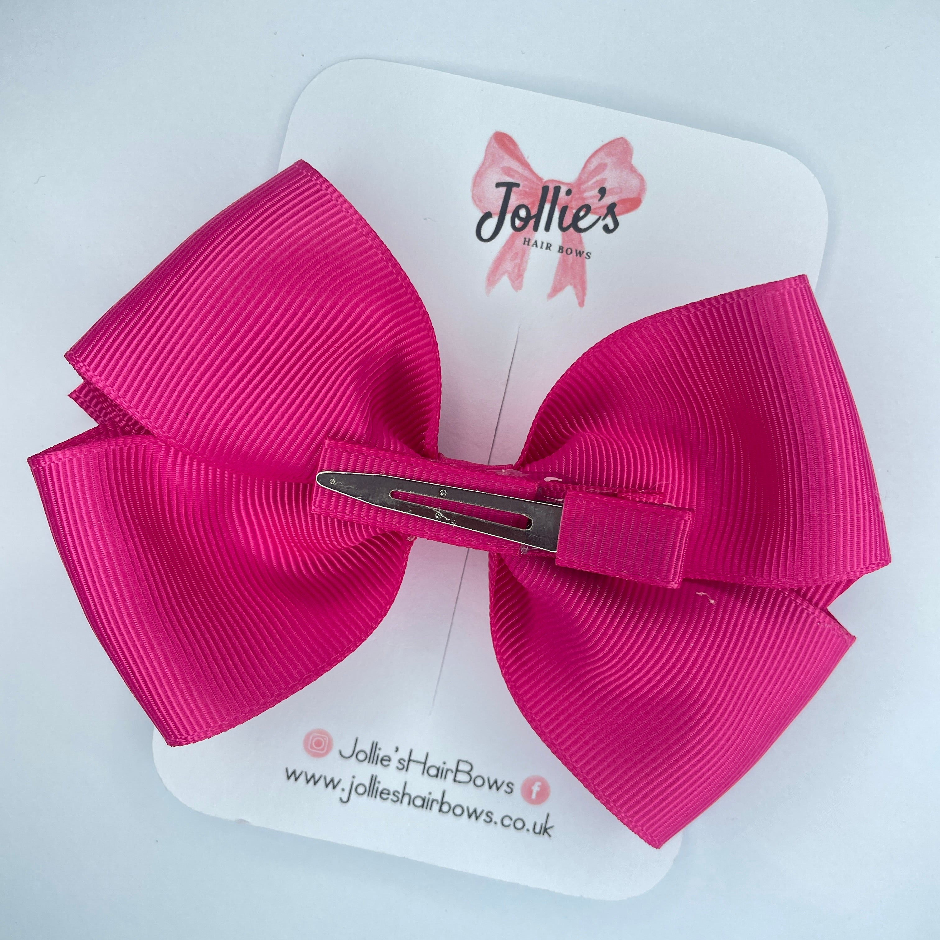 4" Azalea Hair Bow with Clip – Grosgrain Ribbon with Lined Alligator Clip
