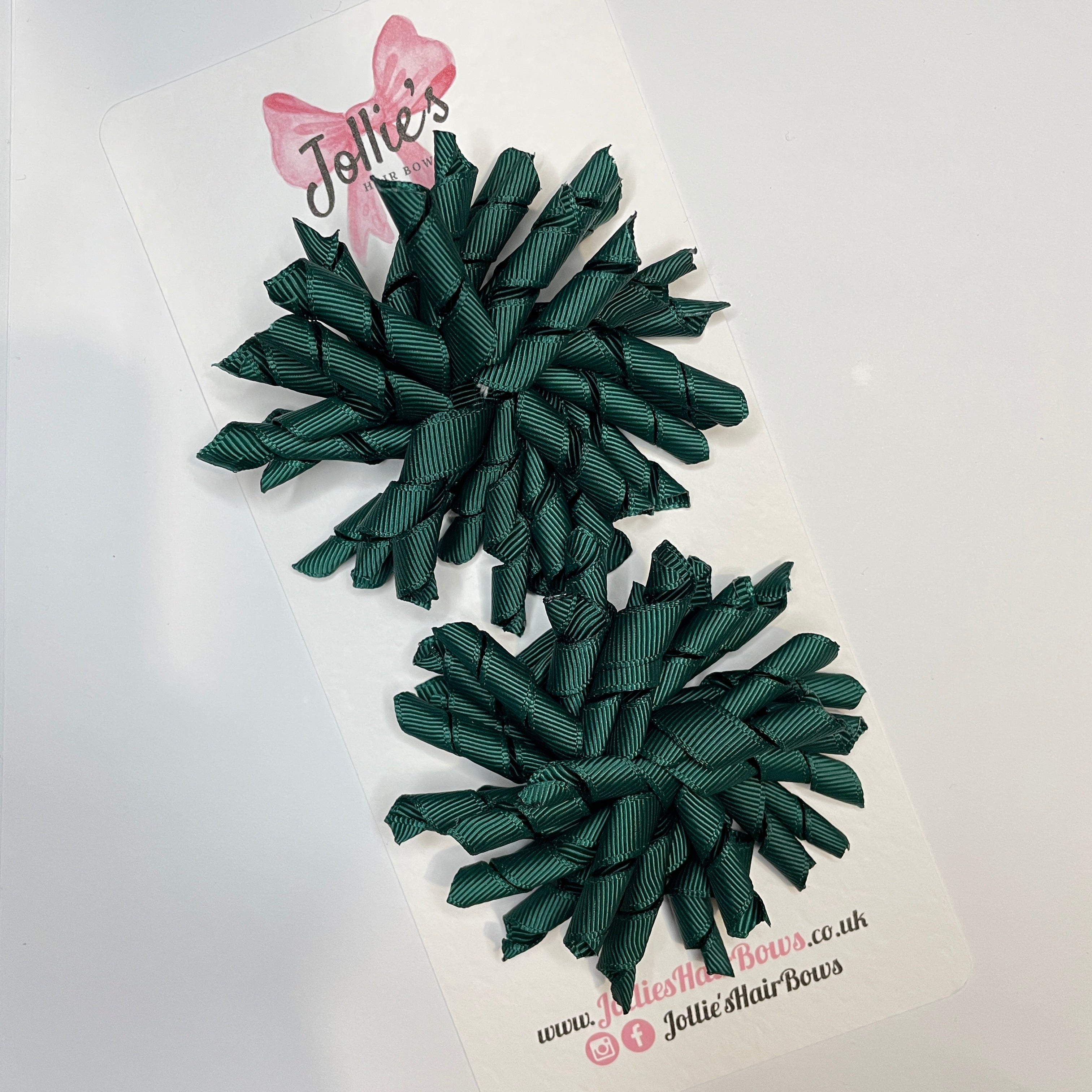 3.5" Spruce Corker Hair Bows (Set with Lined Alligator Clips) – Grosgrain Ribbon