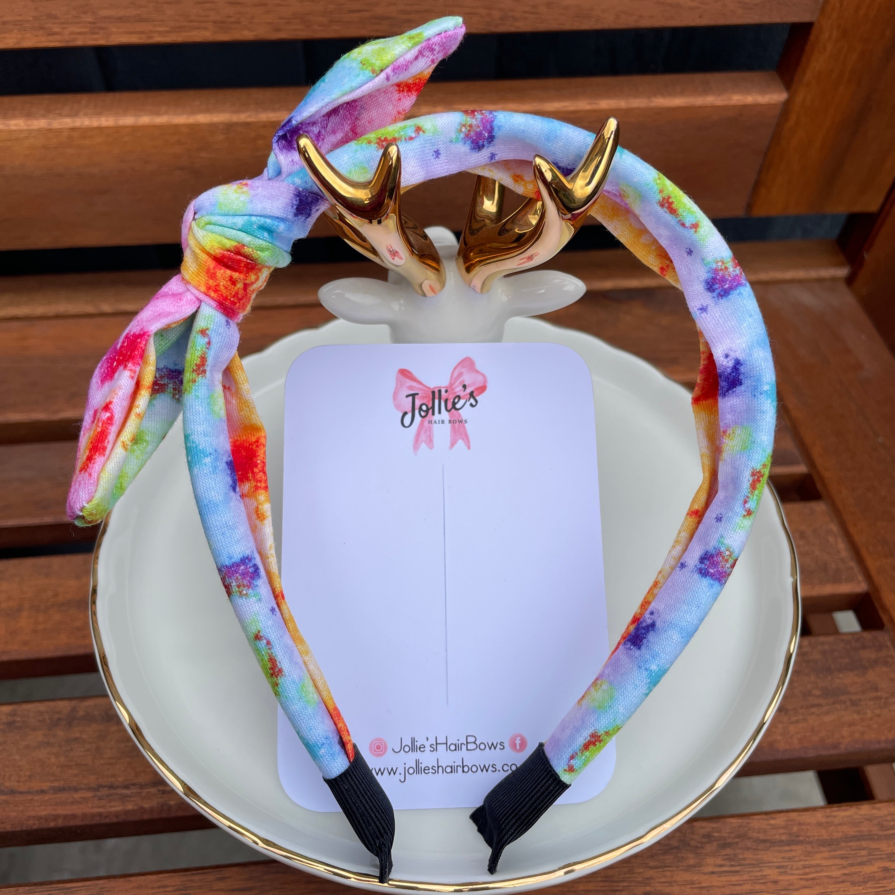 Bunny Ear Headband – 5 Colours Tie-Dye Fabric Knot