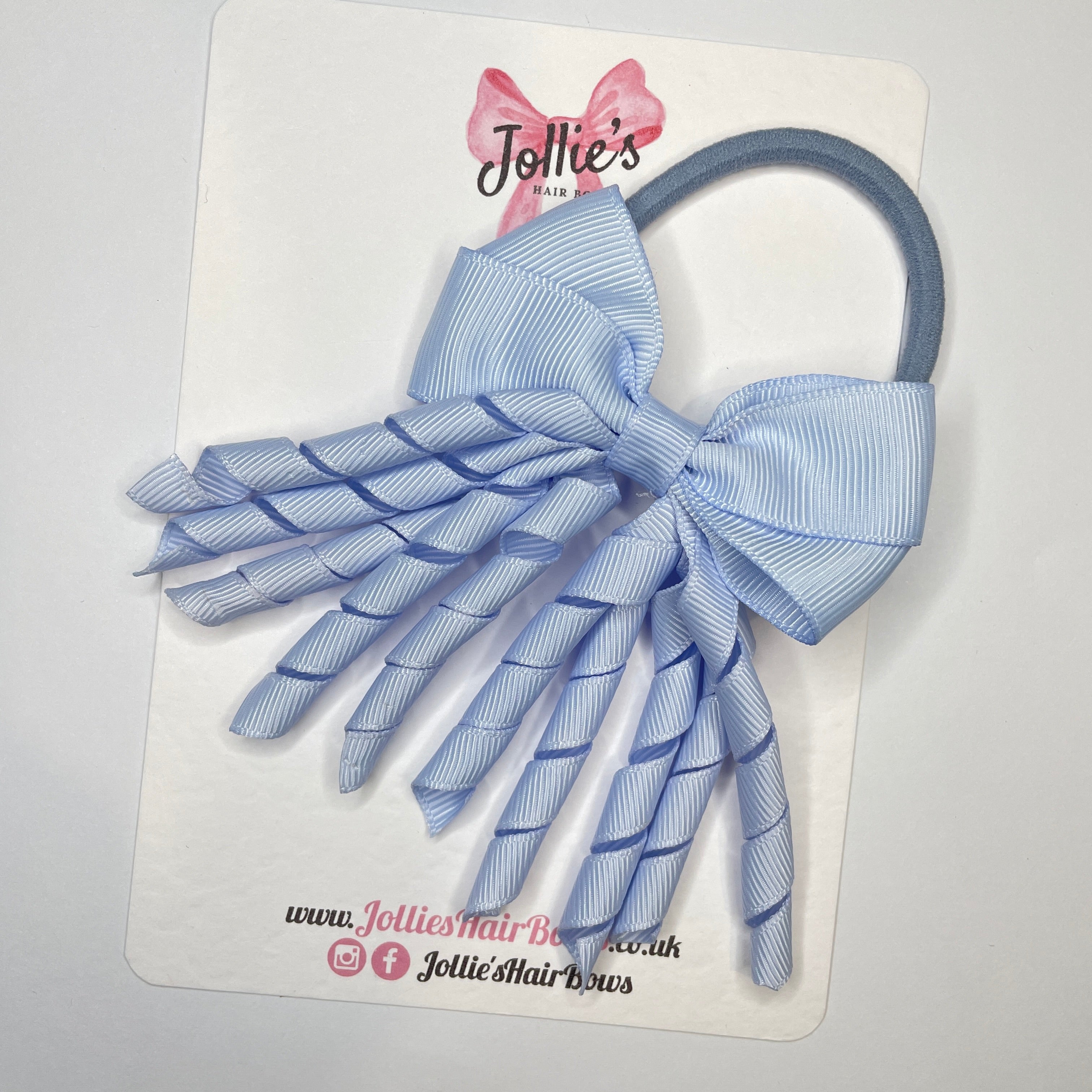 3" Bluebell Corker Hair Bow β Grosgrain Ribbon with Thick Elastic Bobble