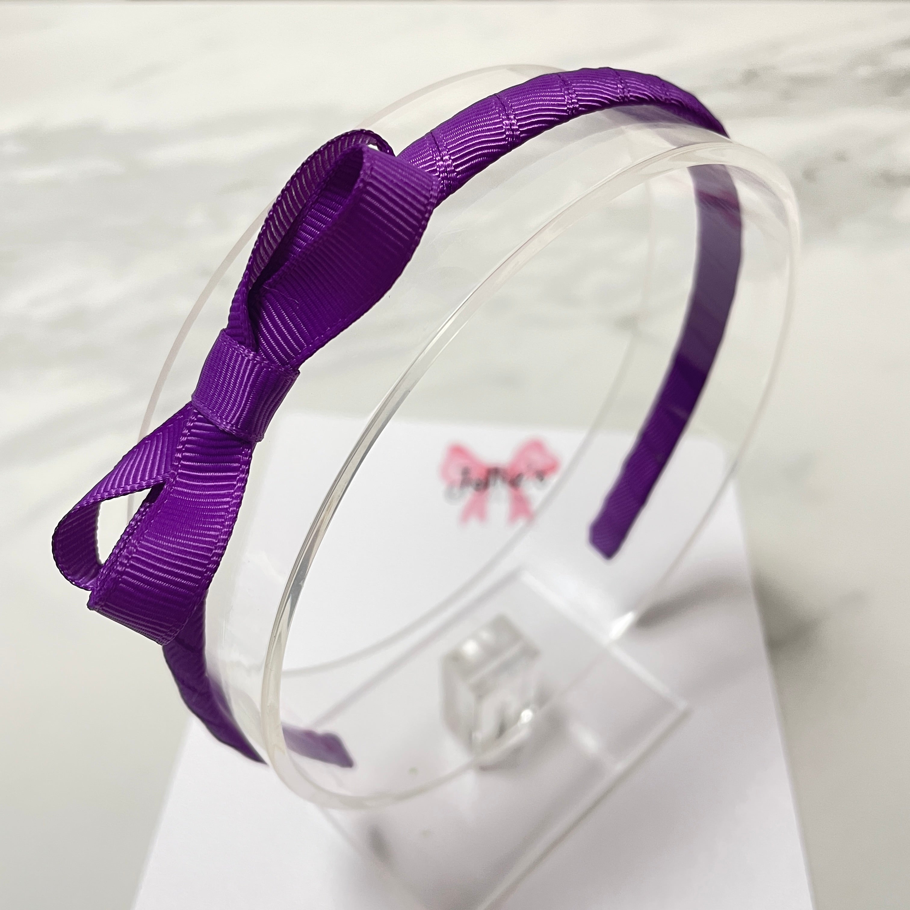 2.75" Ultra Violet Bow Headband – Grosgrain Ribbon Headband for Girls