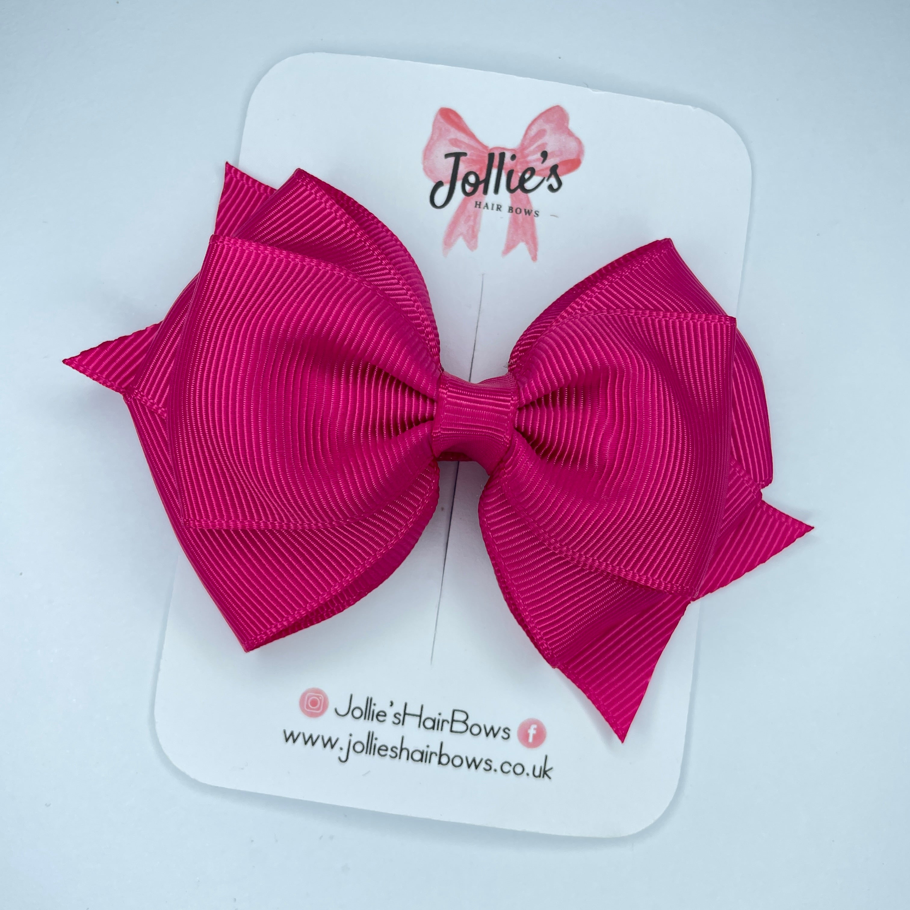 4" Azalea Triple Layer Hair Bow – Grosgrain Ribbon with Lined Alligator Clip