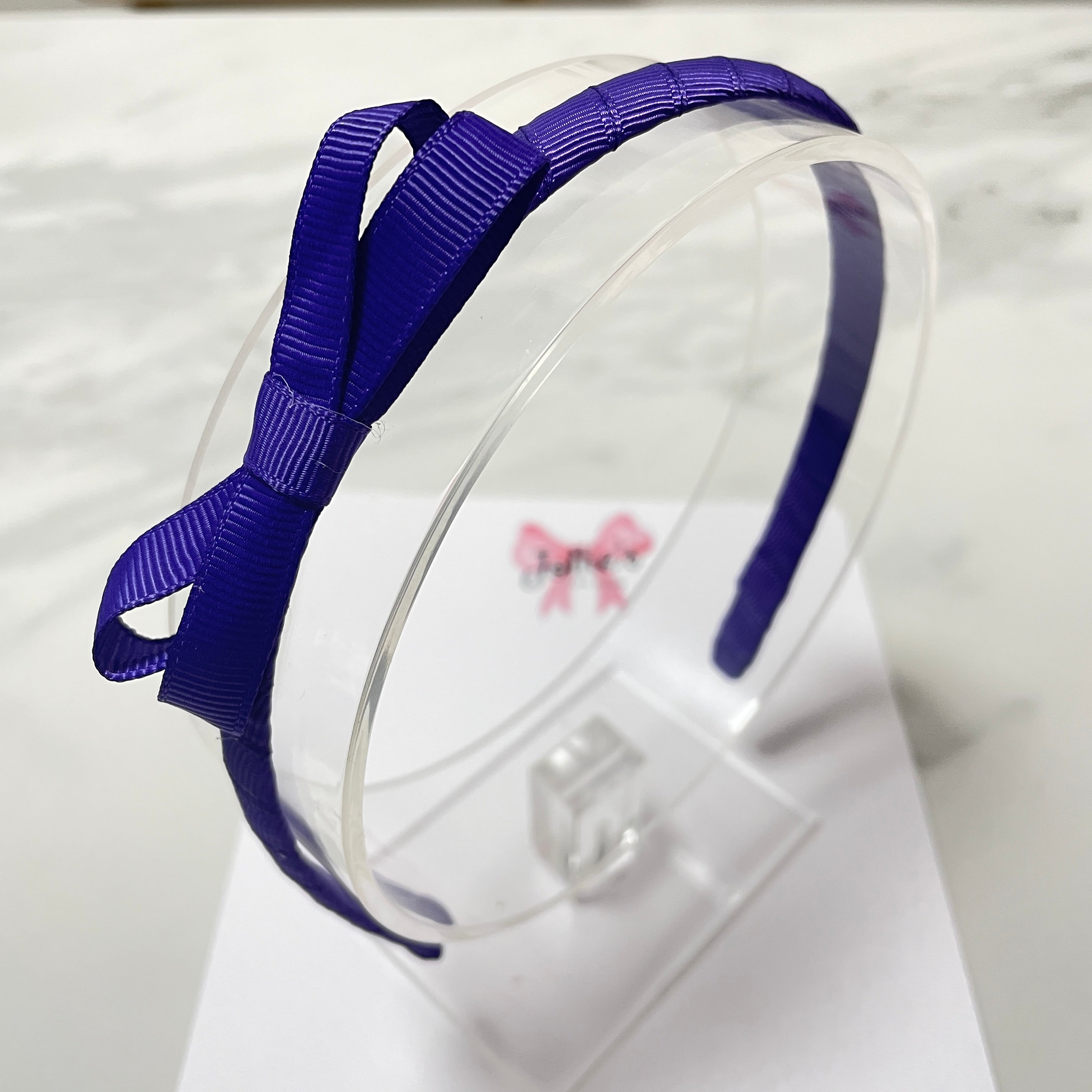 2.75" Regal Purple Bow Headband – Grosgrain Ribbon Headband for Girls