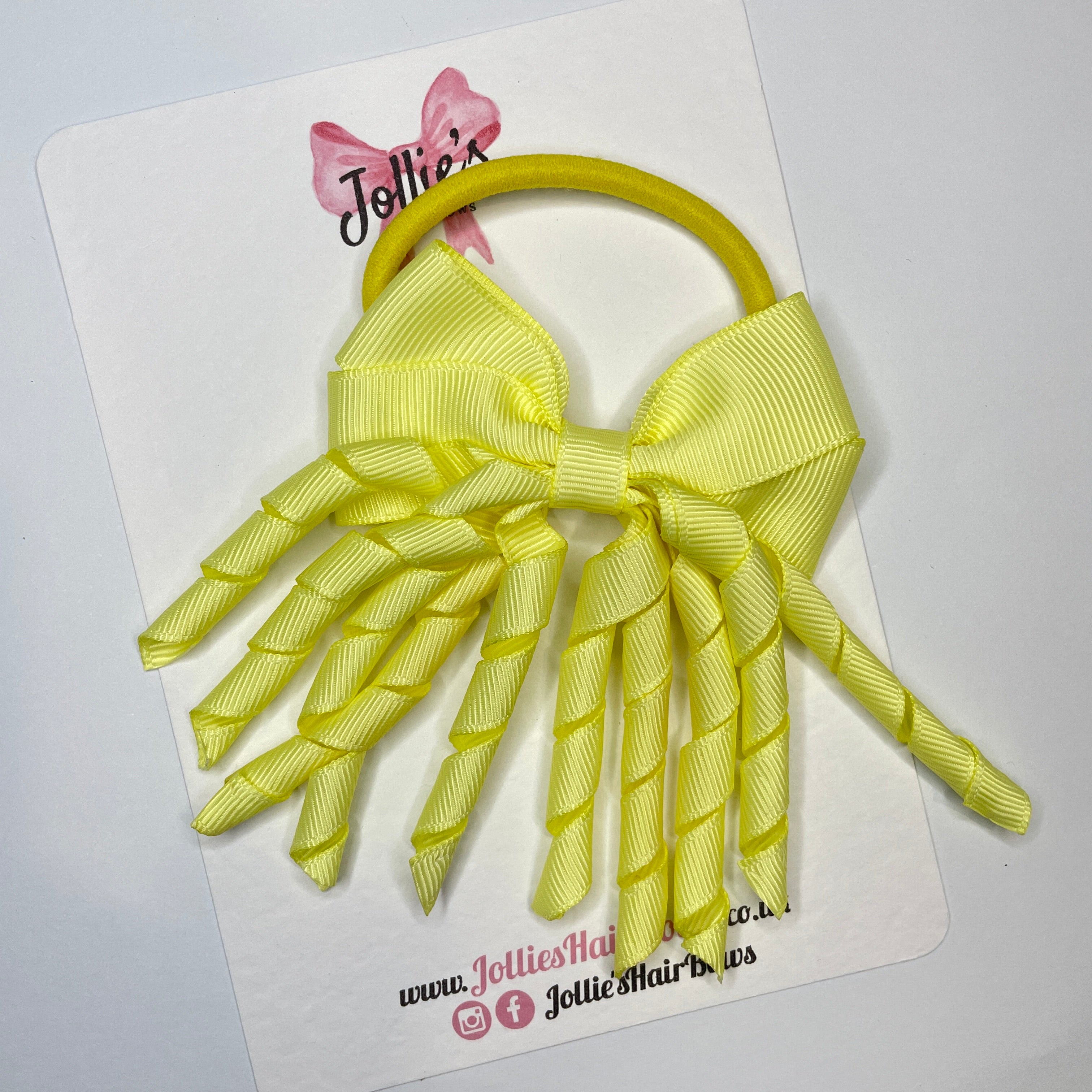 3" Baby Maize Corker Hair Bow β Grosgrain Ribbon with Thick Elastic Bobble