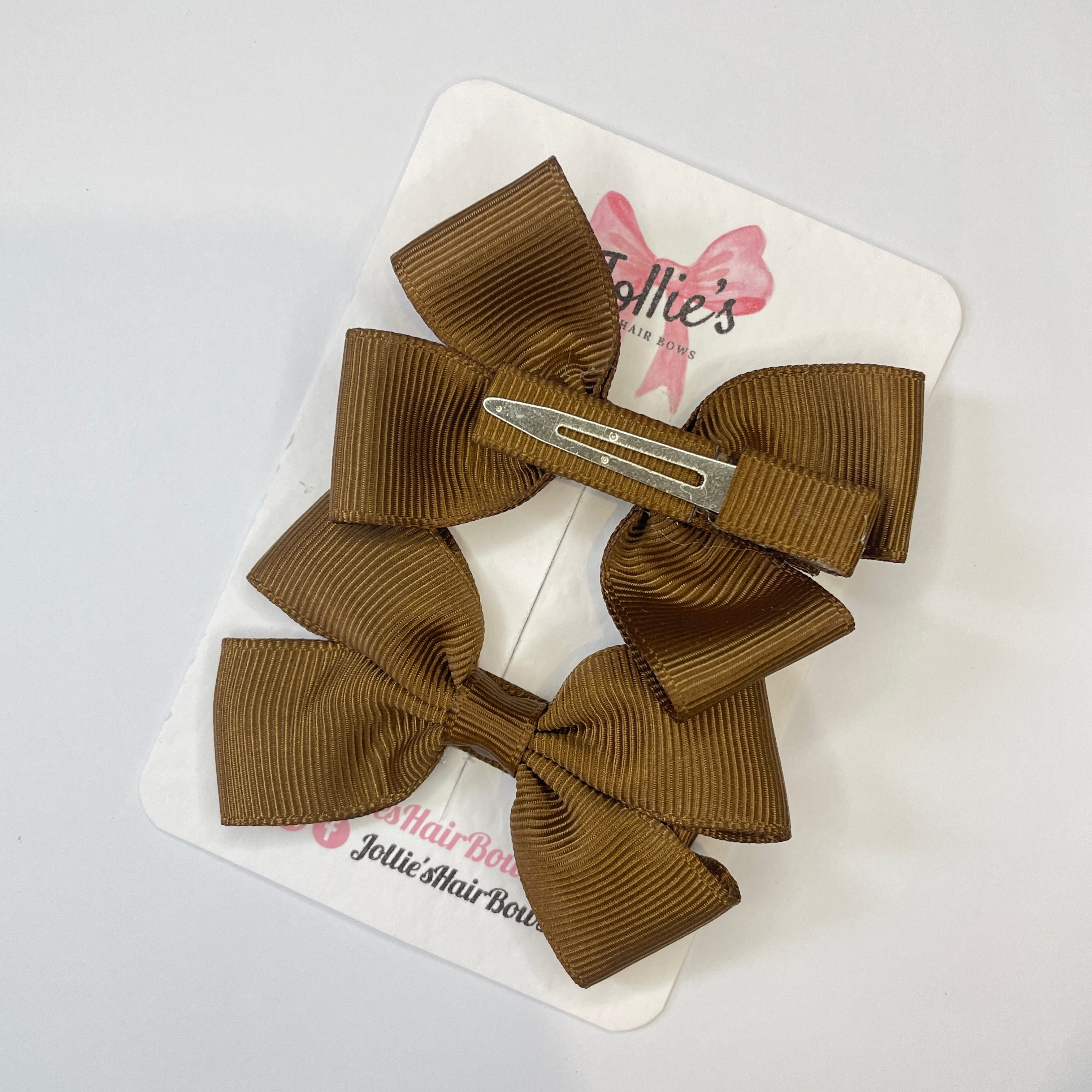 2.5" Turftan Classic Hair Bows (Pair) – Grosgrain Ribbon with Lined Alligator Clips