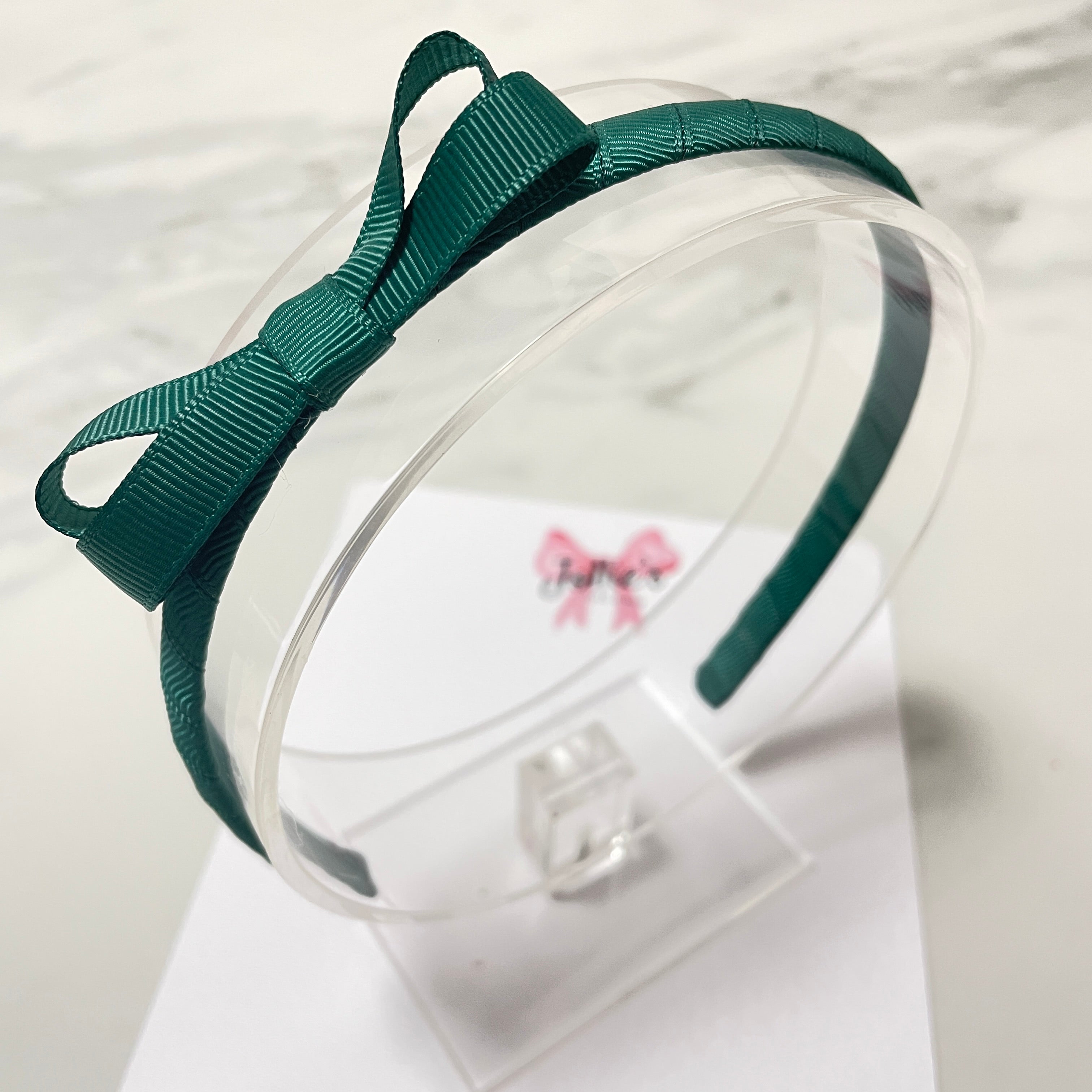 2.75" Hunter Green Bow Headband – Grosgrain Ribbon Headband for Girls