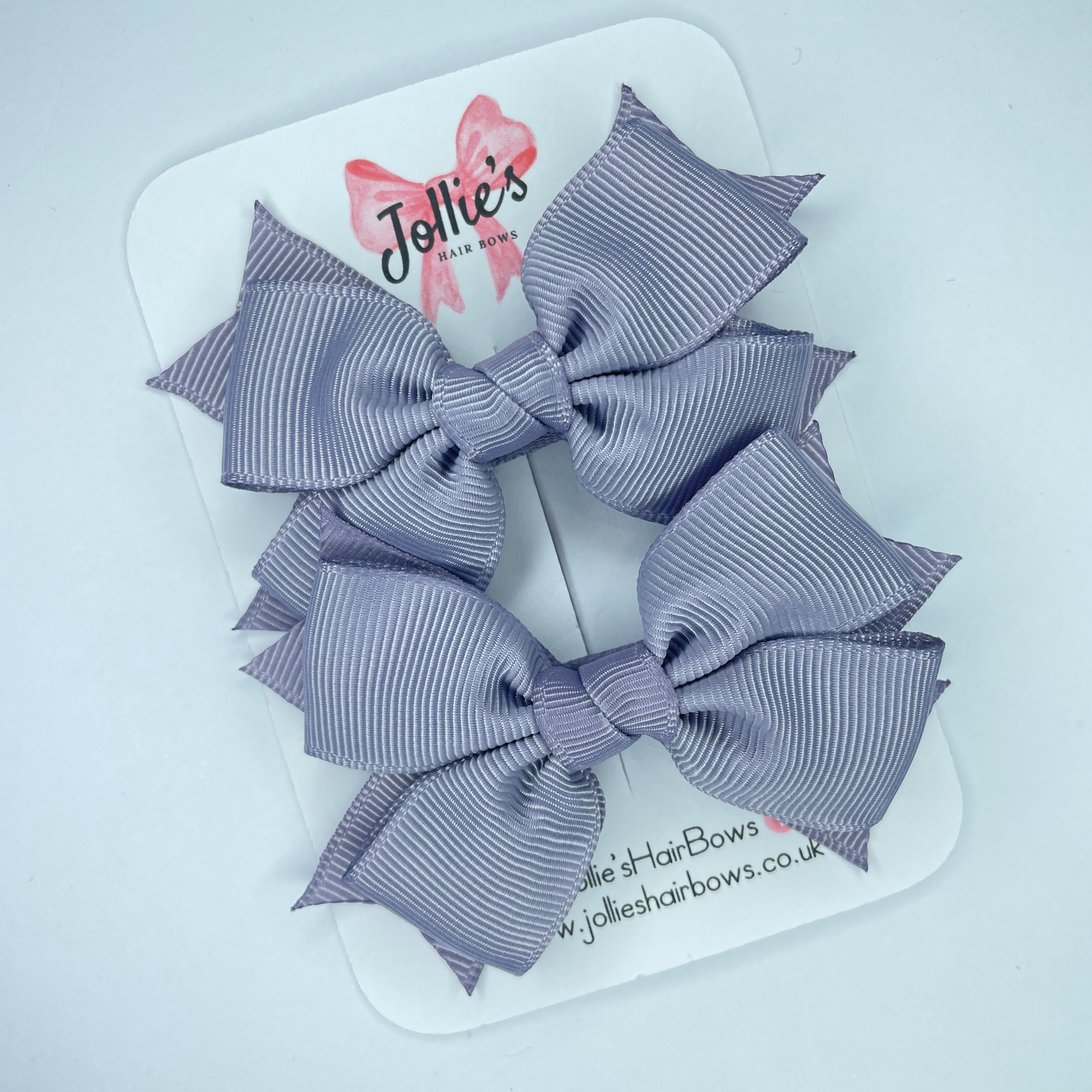 3" Thistle Layered Hair Bows (Pair) – Grosgrain with Alligator Clip