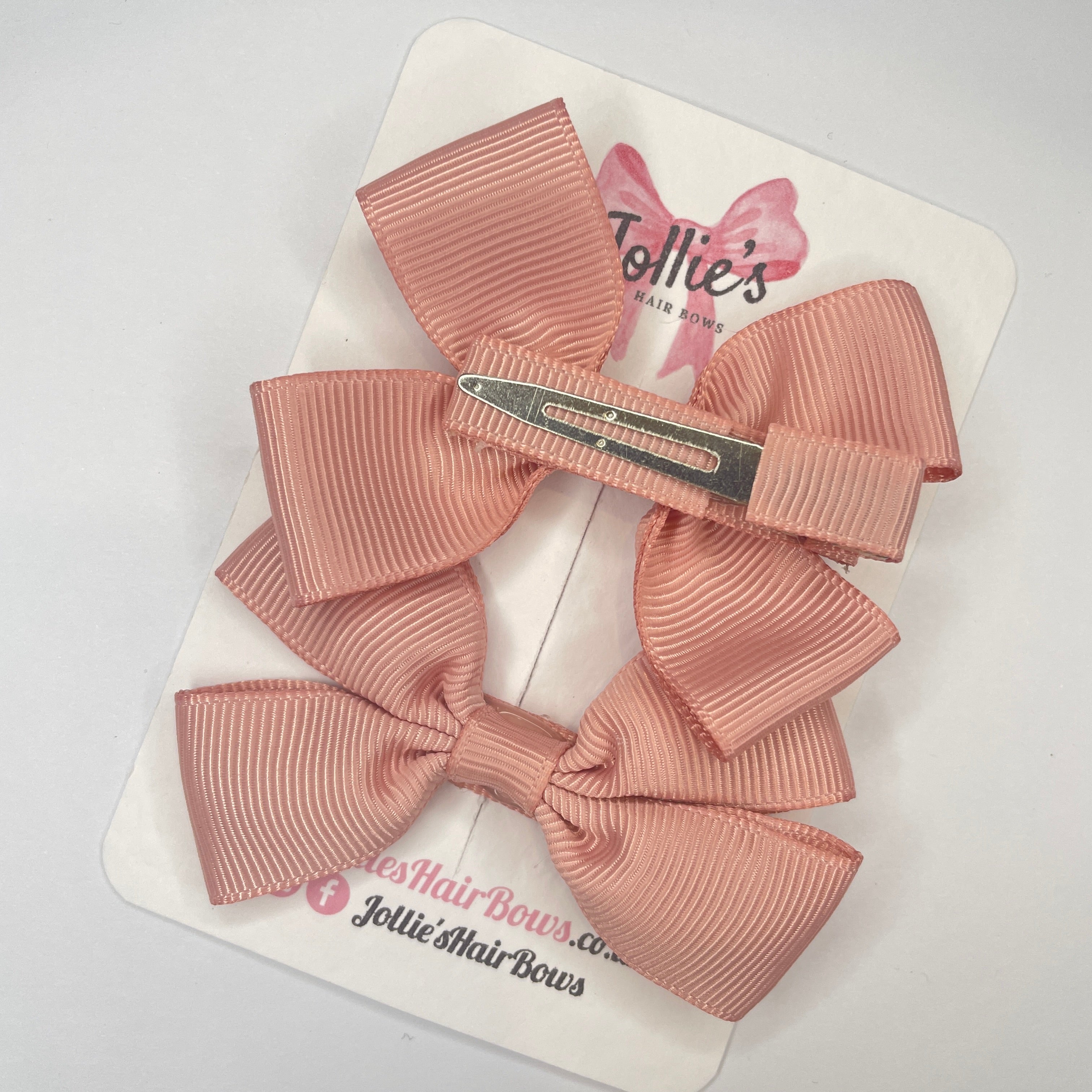2.5" Sweet Nectar Classic Hair Bows (Pair) β Grosgrain Ribbon with Lined Alligator Clips