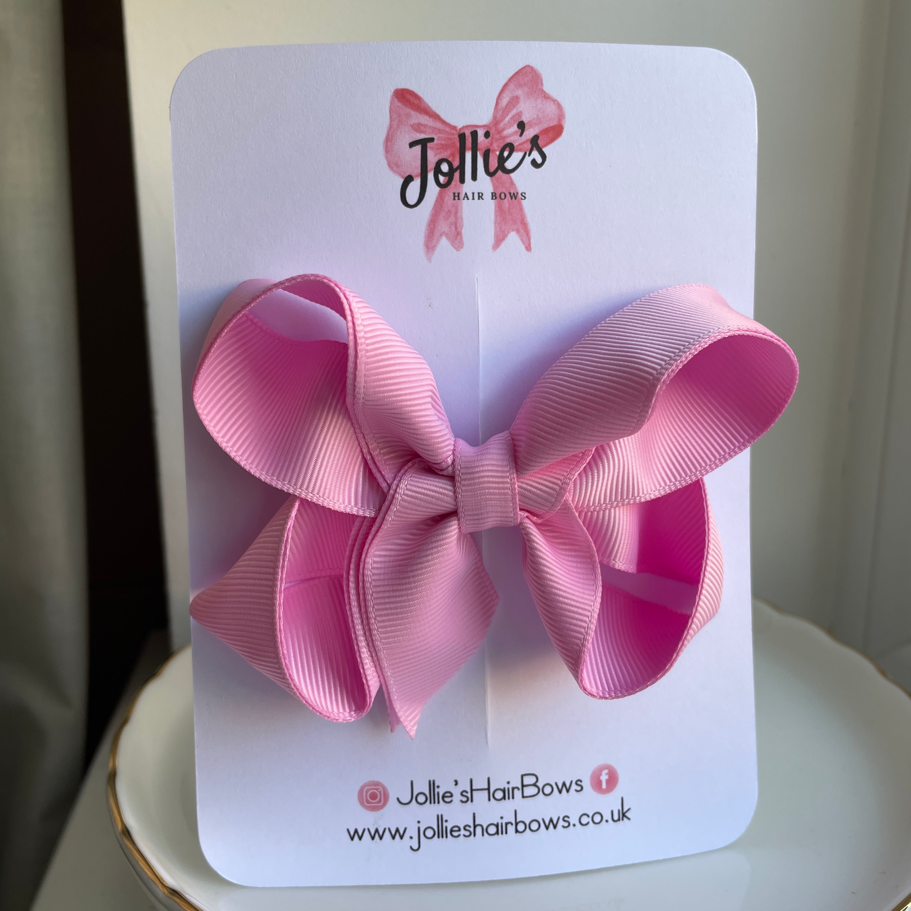 4" Tulip Double Layer Hair Bow – Grosgrain Ribbon with Lined Alligator Clip