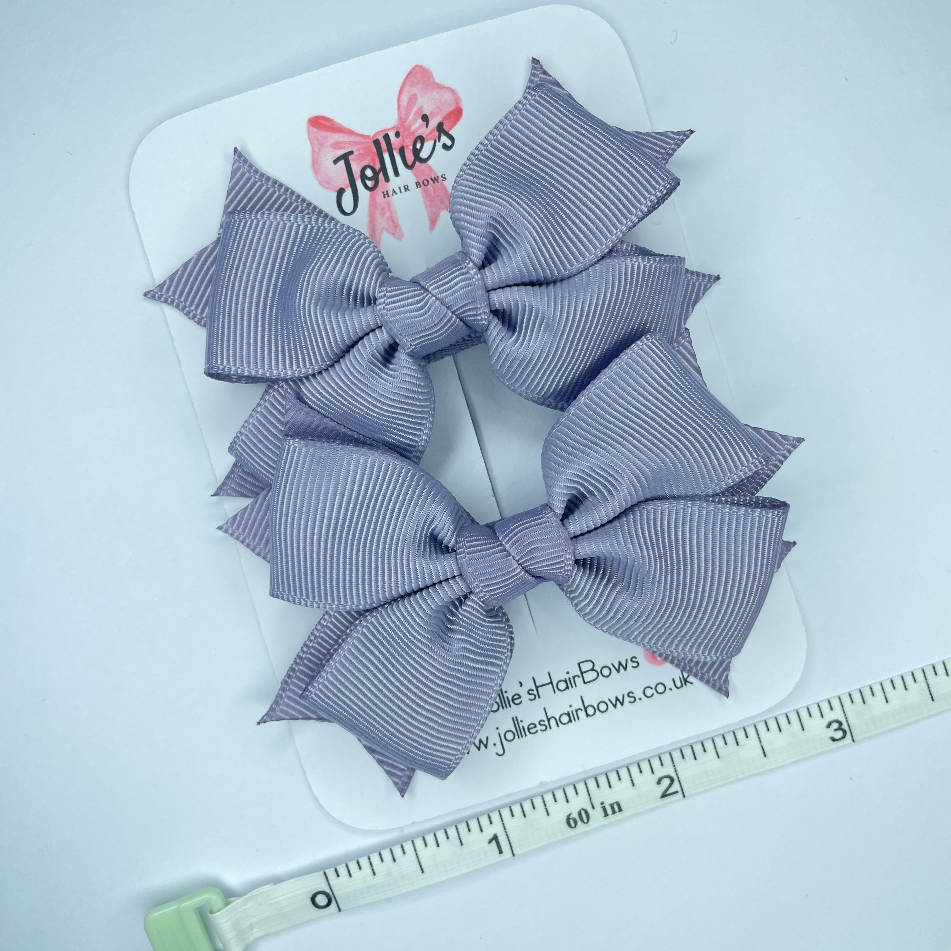 3" Thistle Layered Hair Bows (Pair) – Grosgrain with Alligator Clip