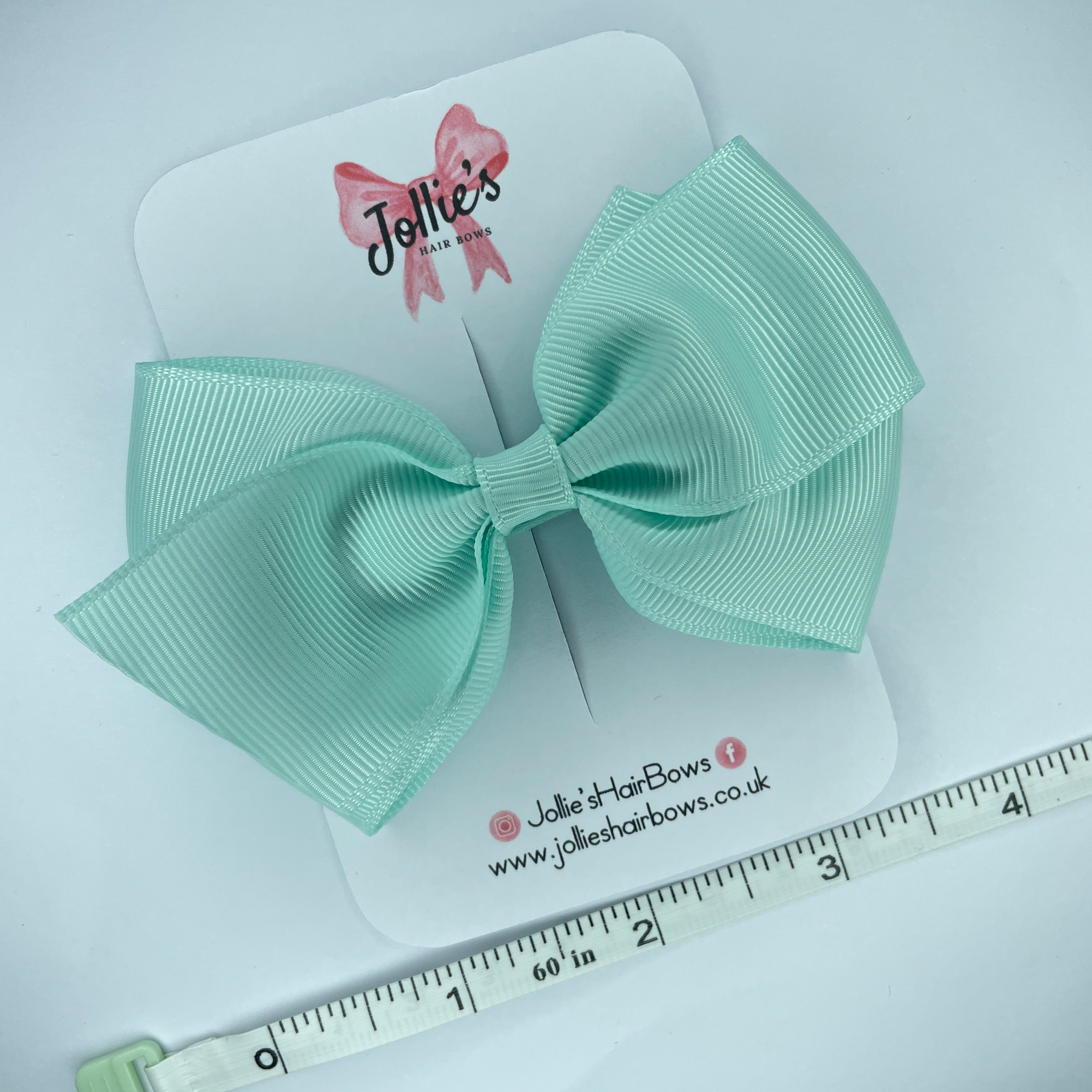 4inch Bow with Clip - Crystalline