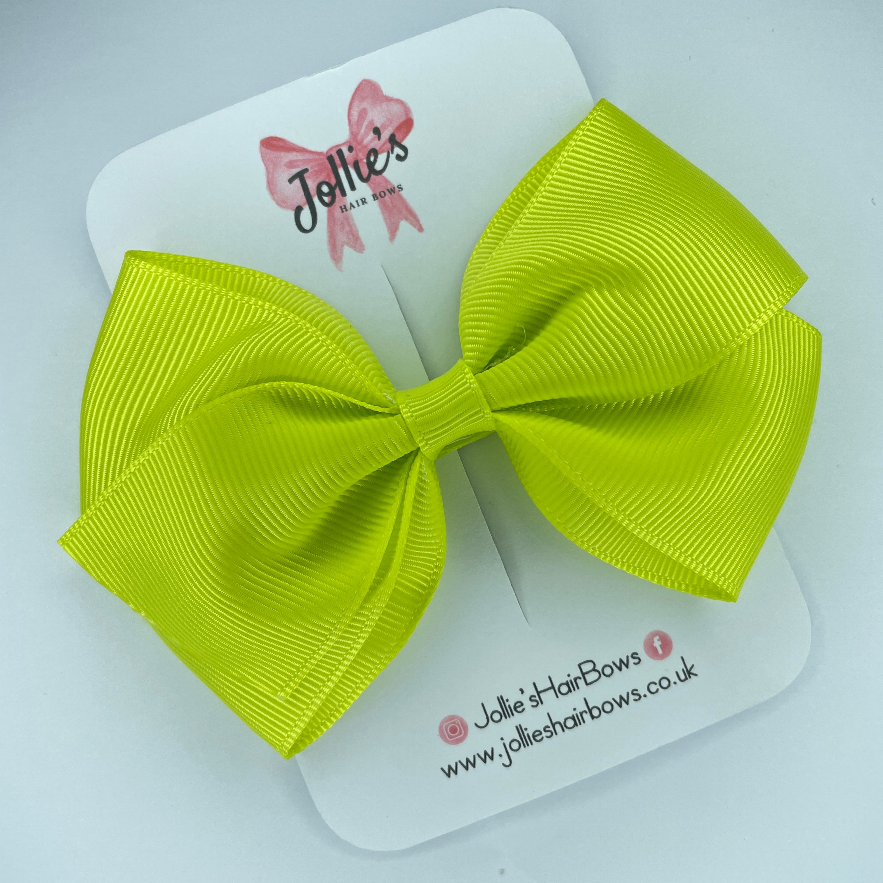 4inch Bow with Clip - Pineapple