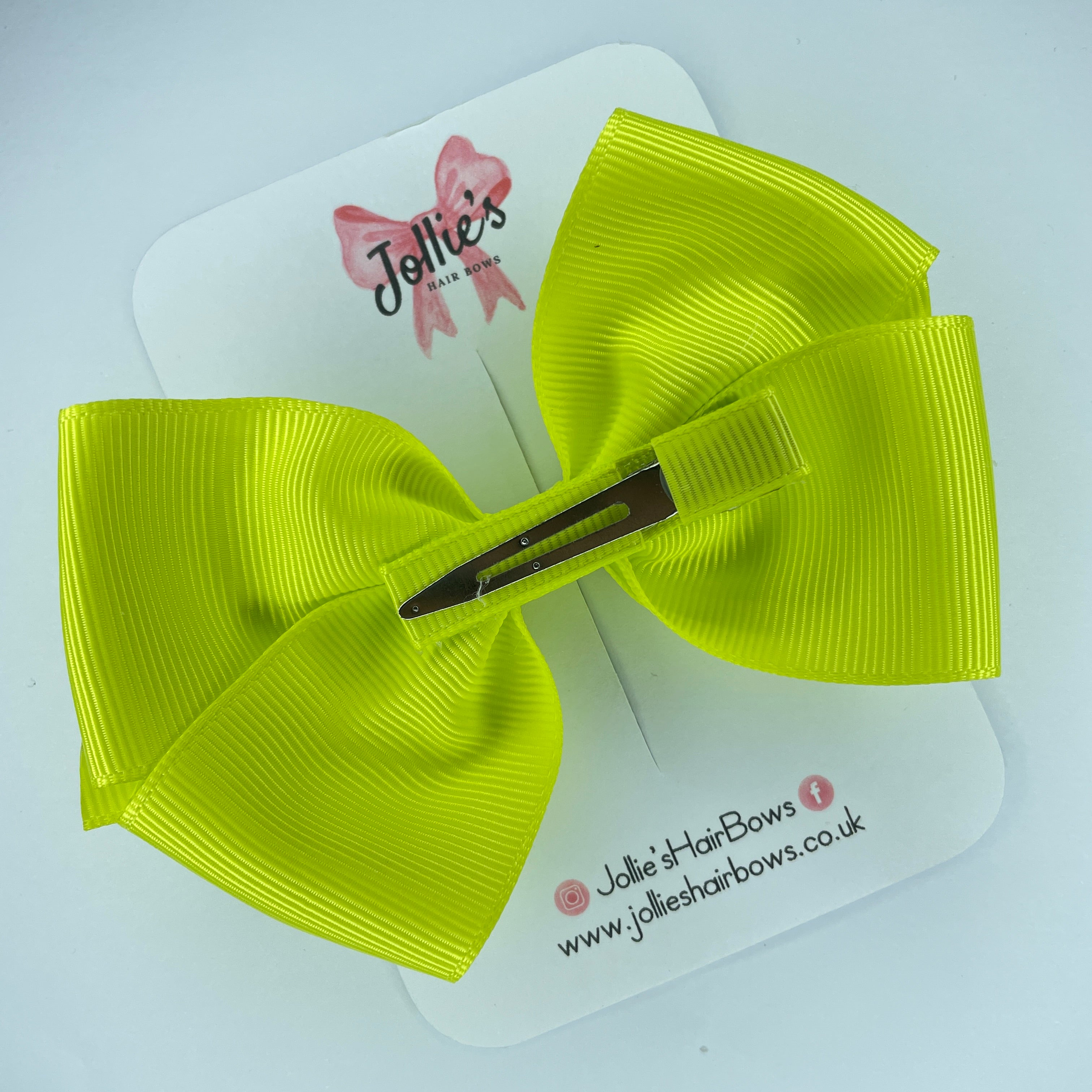 4inch Bow with Clip - Pineapple