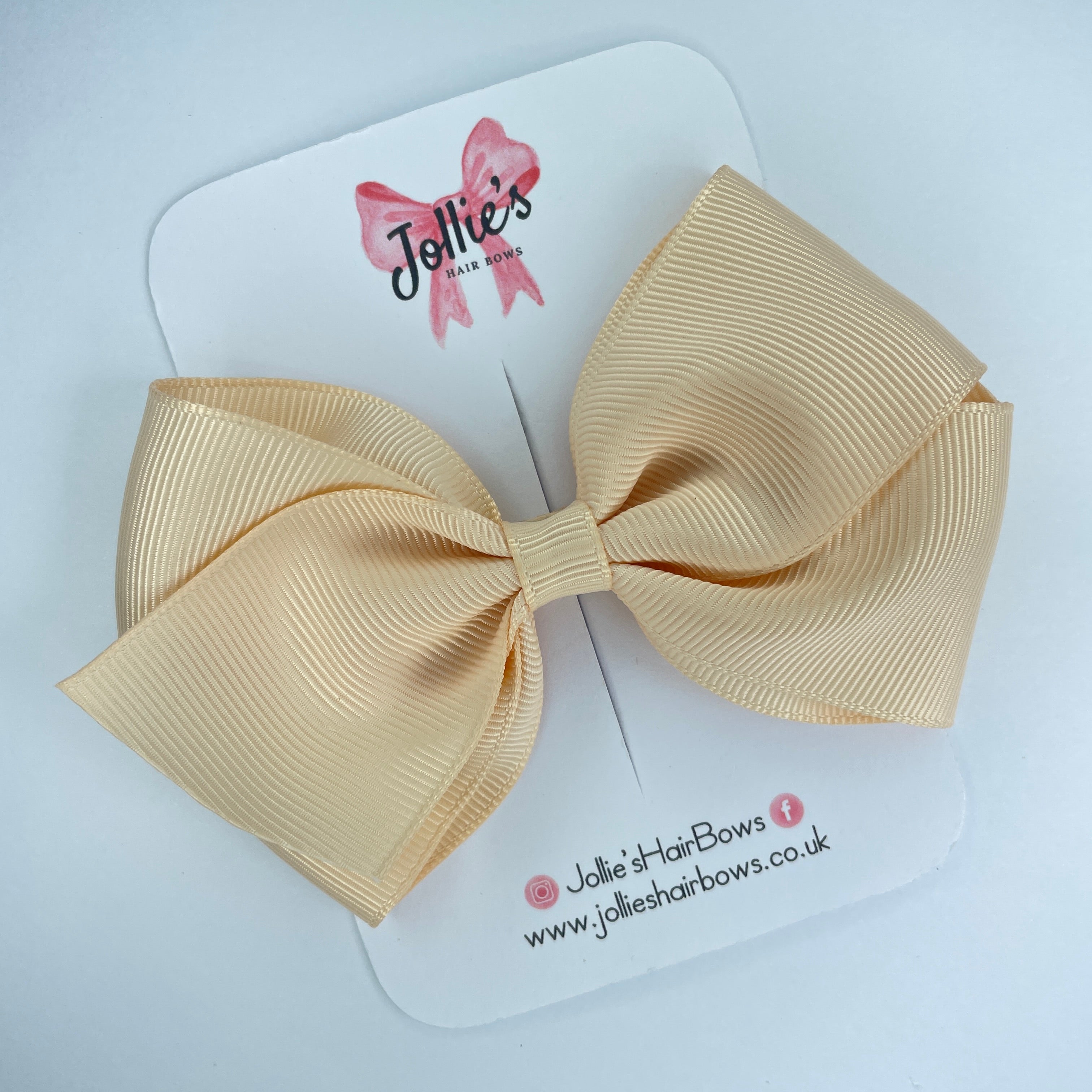 4inch Bow with Clip - Nude