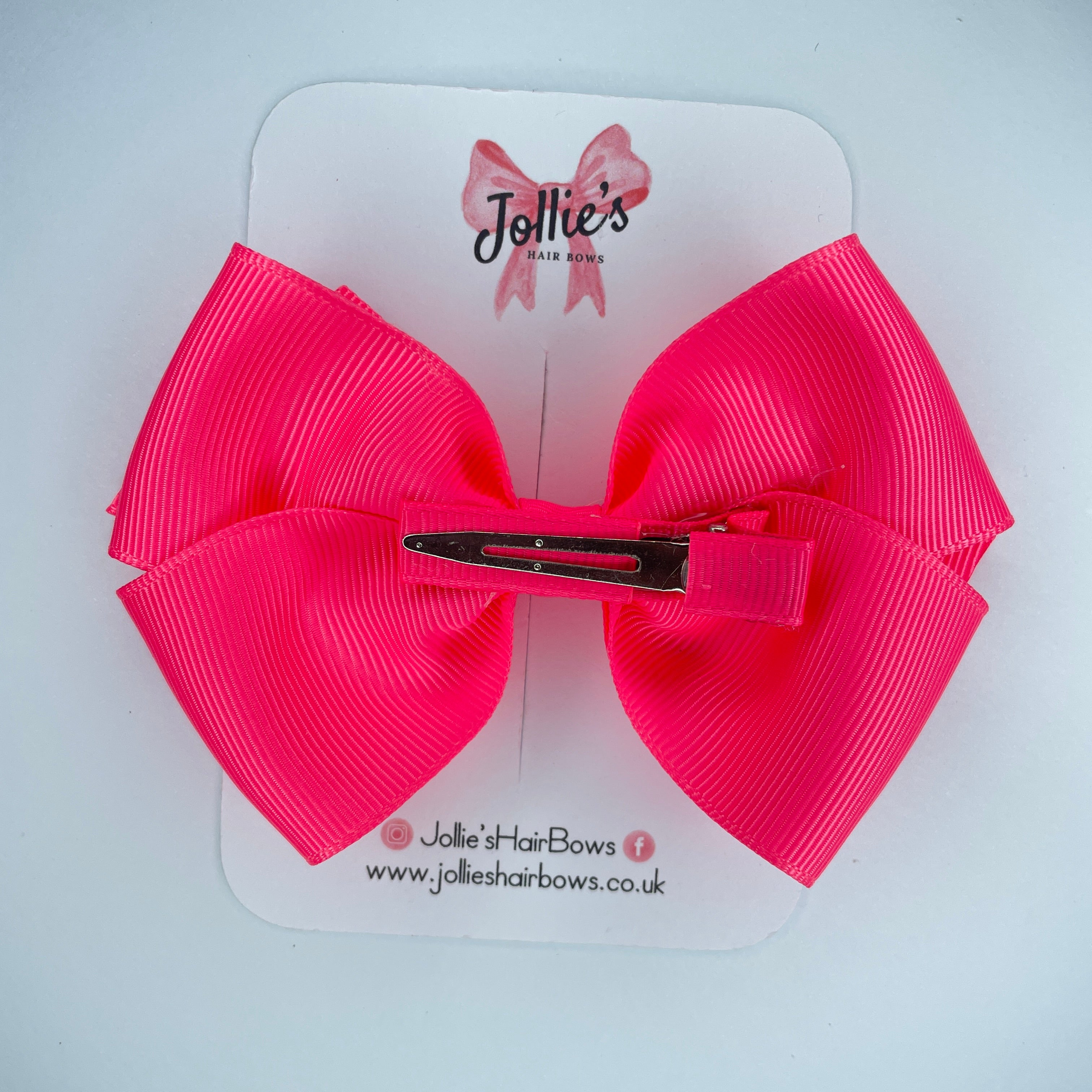 4inch Bow with Clip - Passion Fruit