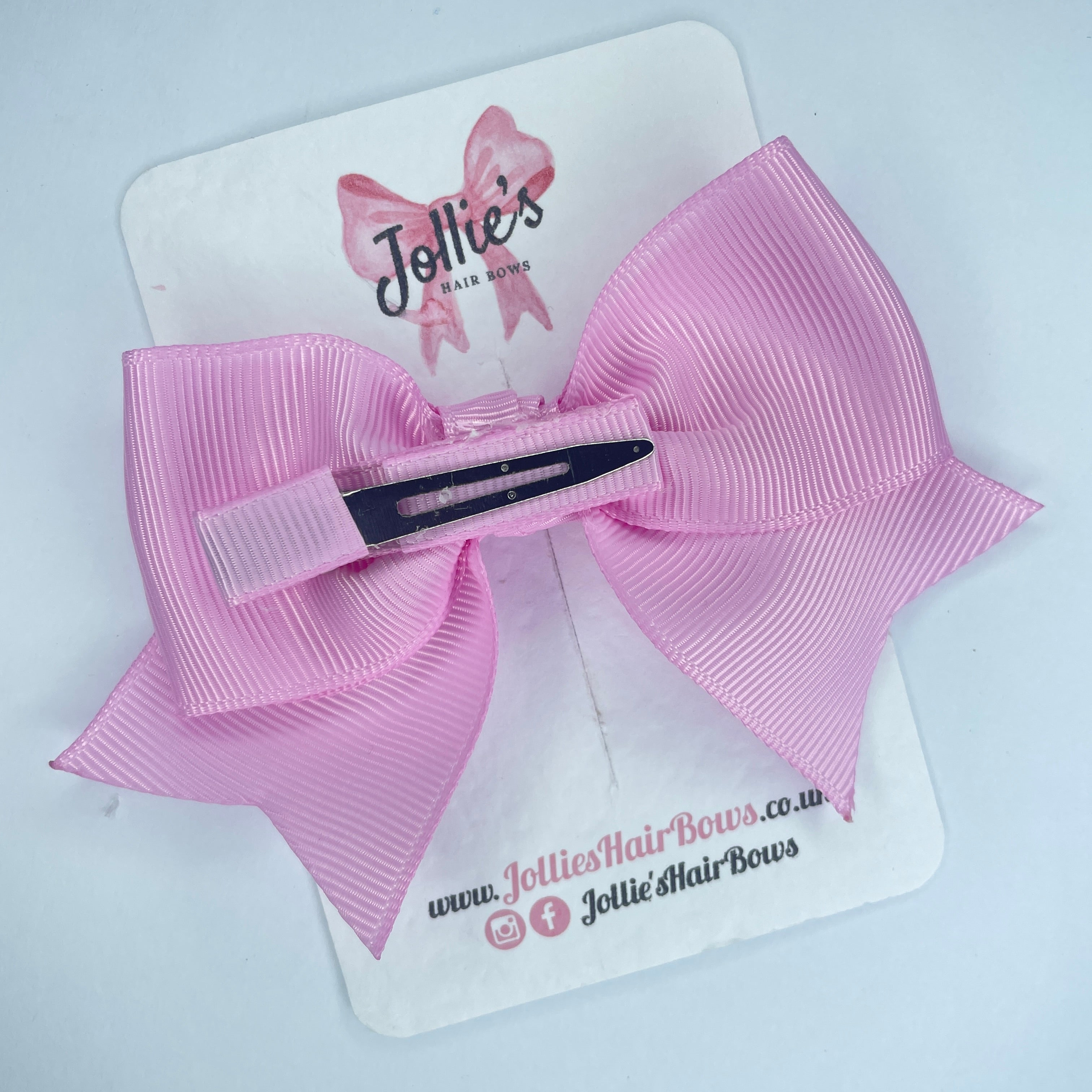 4inch Ribbon Bow with Clip - Tulip