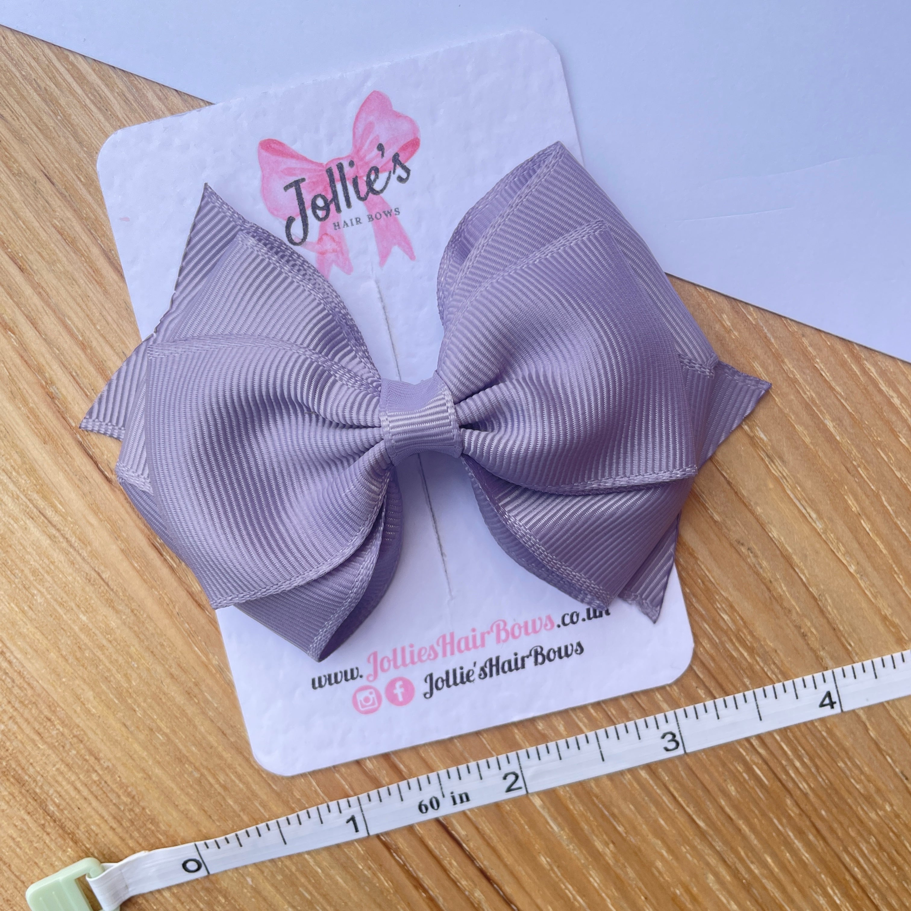 4inch Triple Layers Bow with Clip - Fresco