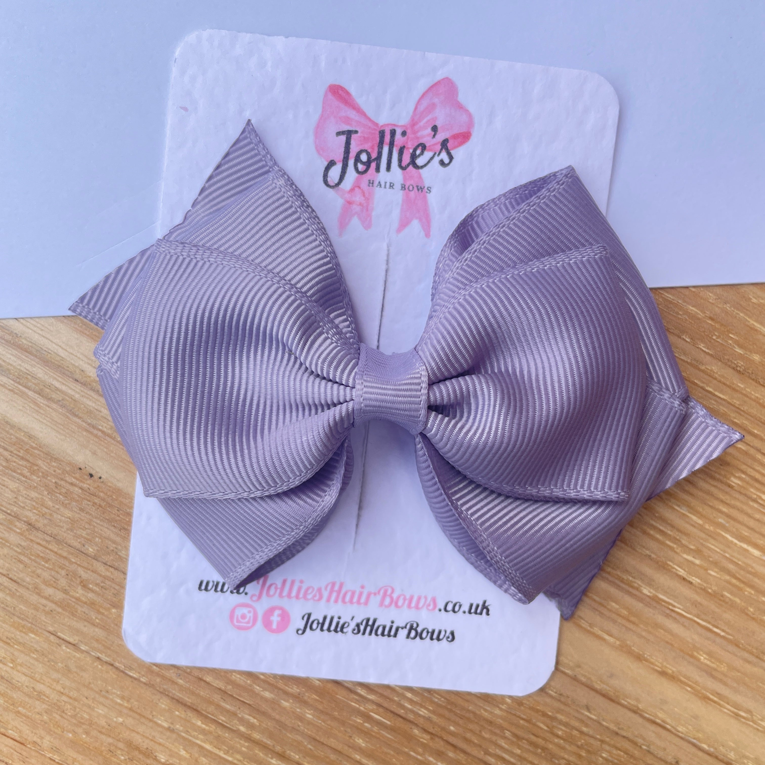 4inch Triple Layers Bow with Clip - Fresco