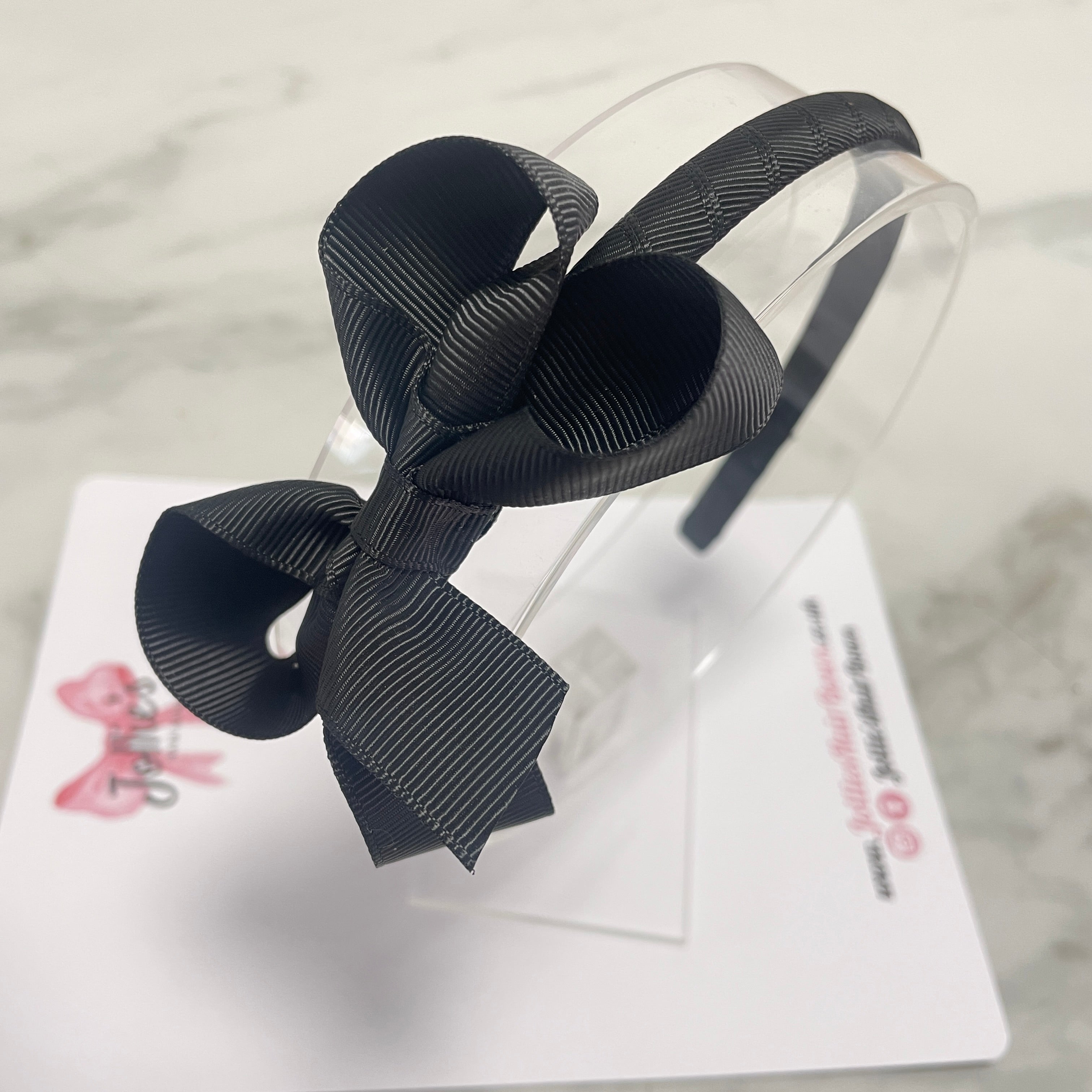 3inch Bow Headband - Black