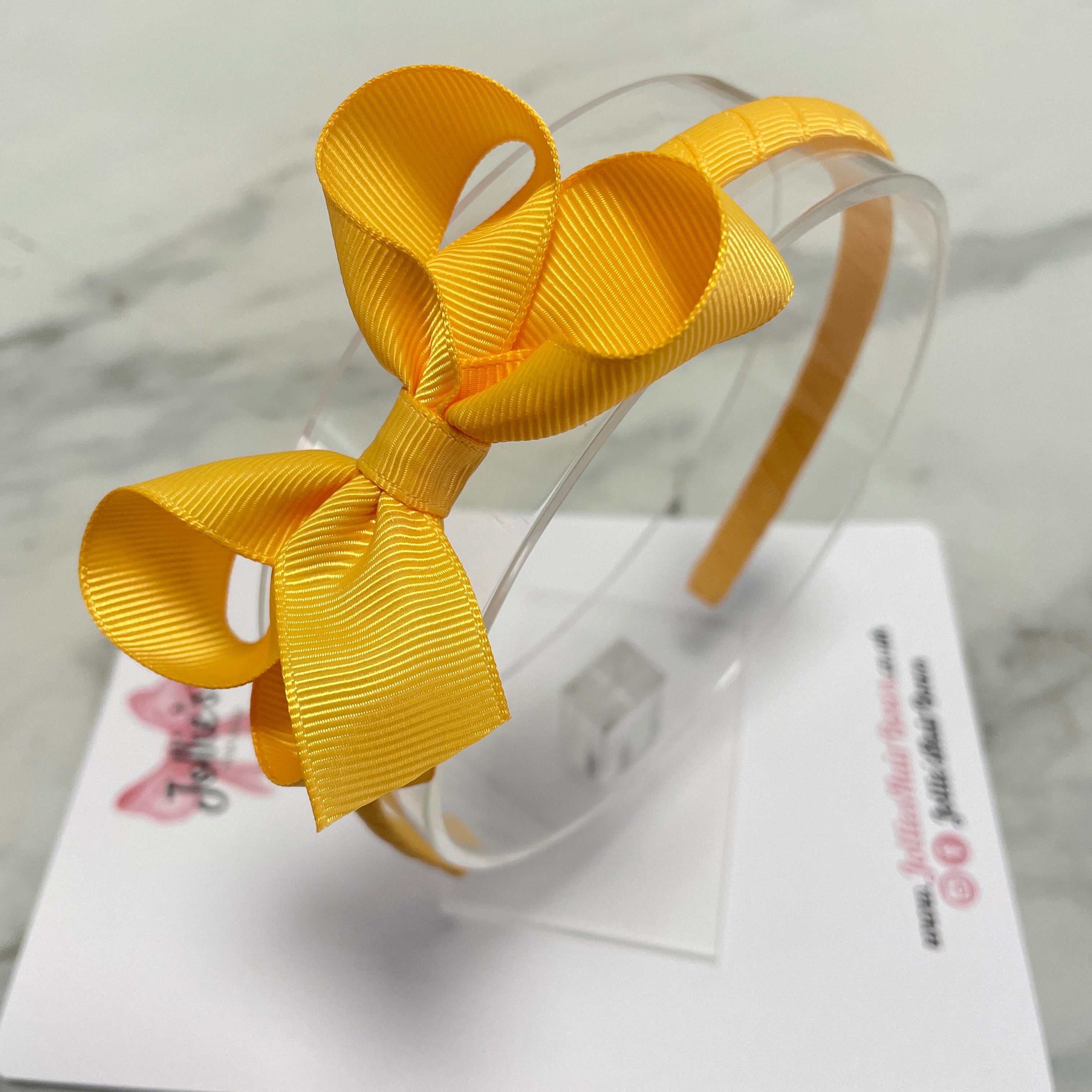 3inch Bow Headband - Yellow Gold