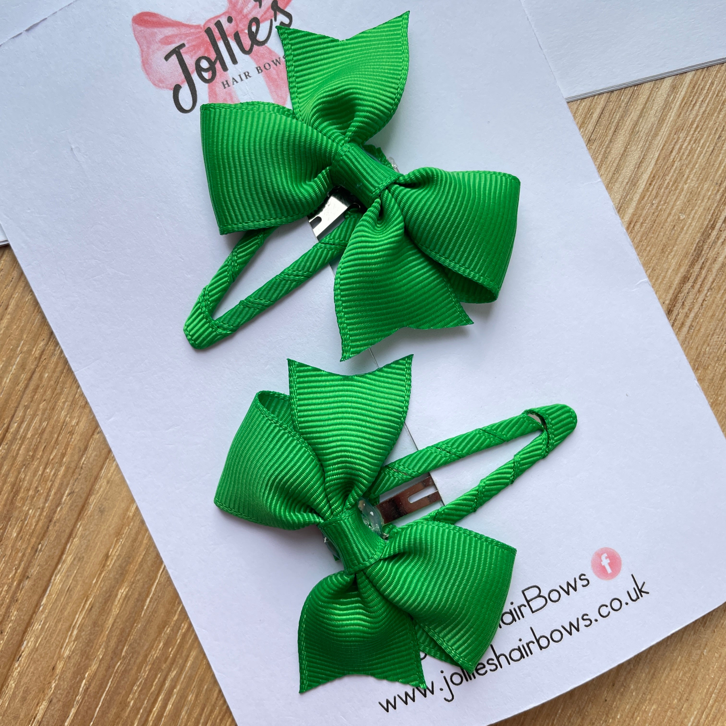 2.5inch Snap Clips Set - Emerald Green