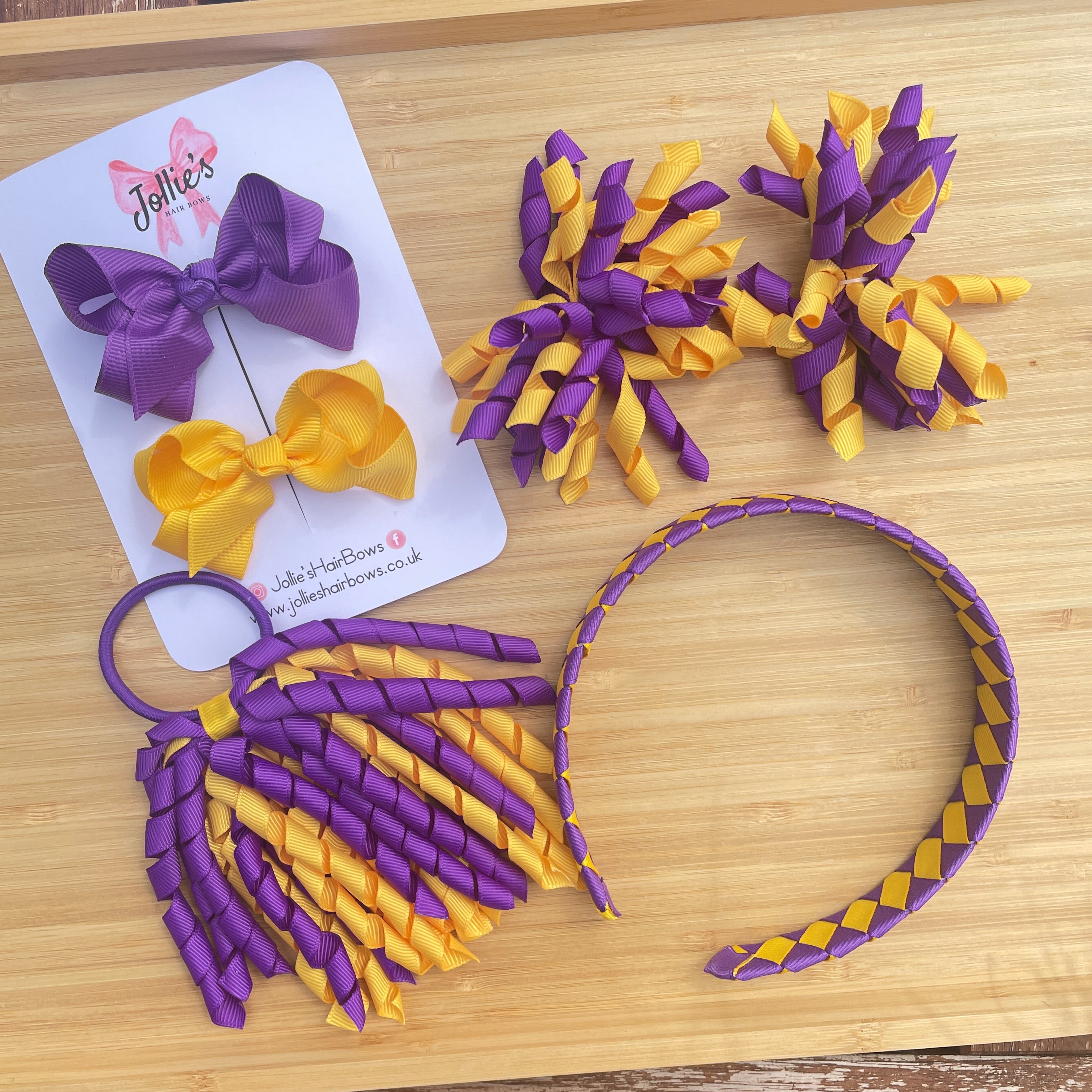 6 items School Bundle - Yellow & Purple