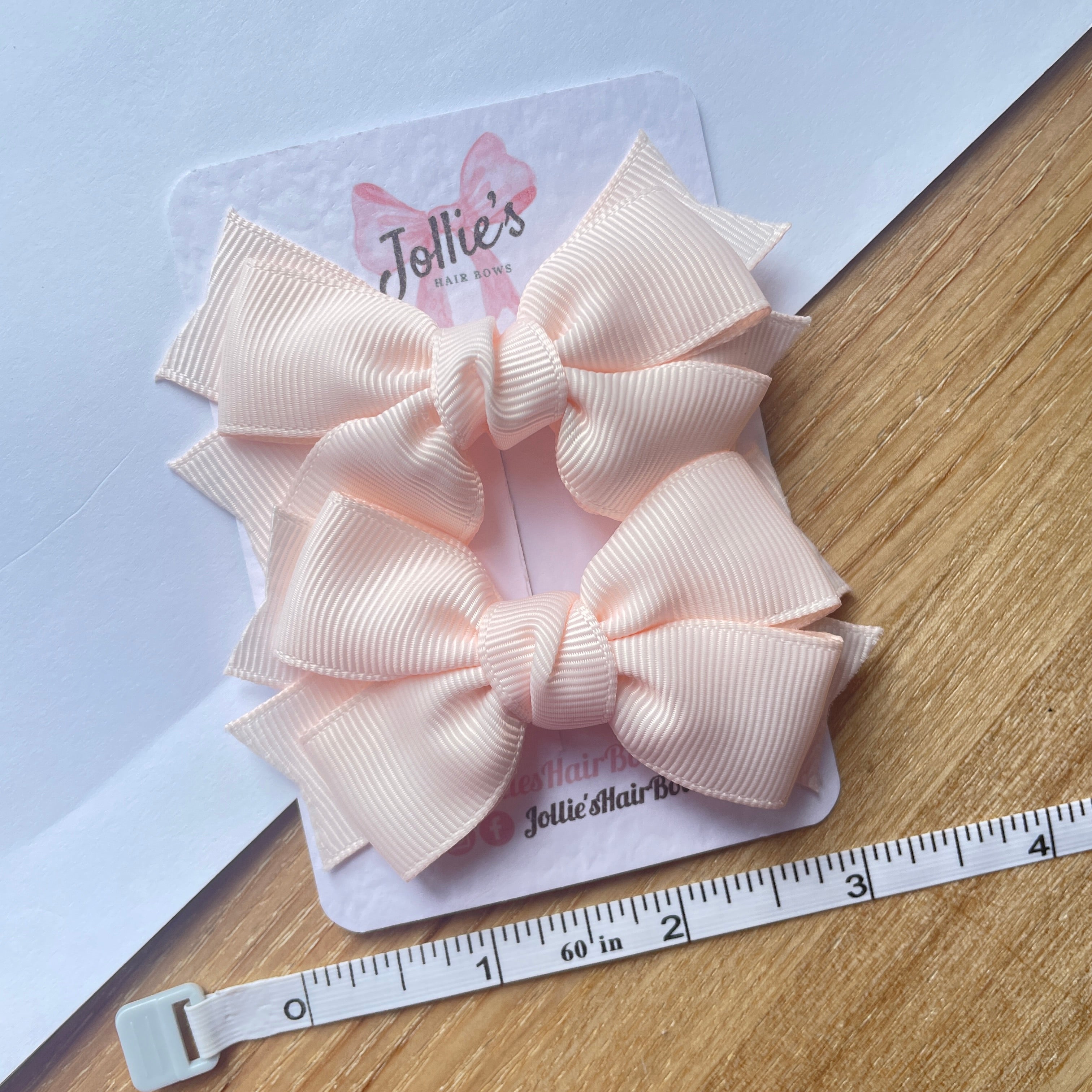 3inch Layered Bow with Clip (pair) - Sideshow Rose