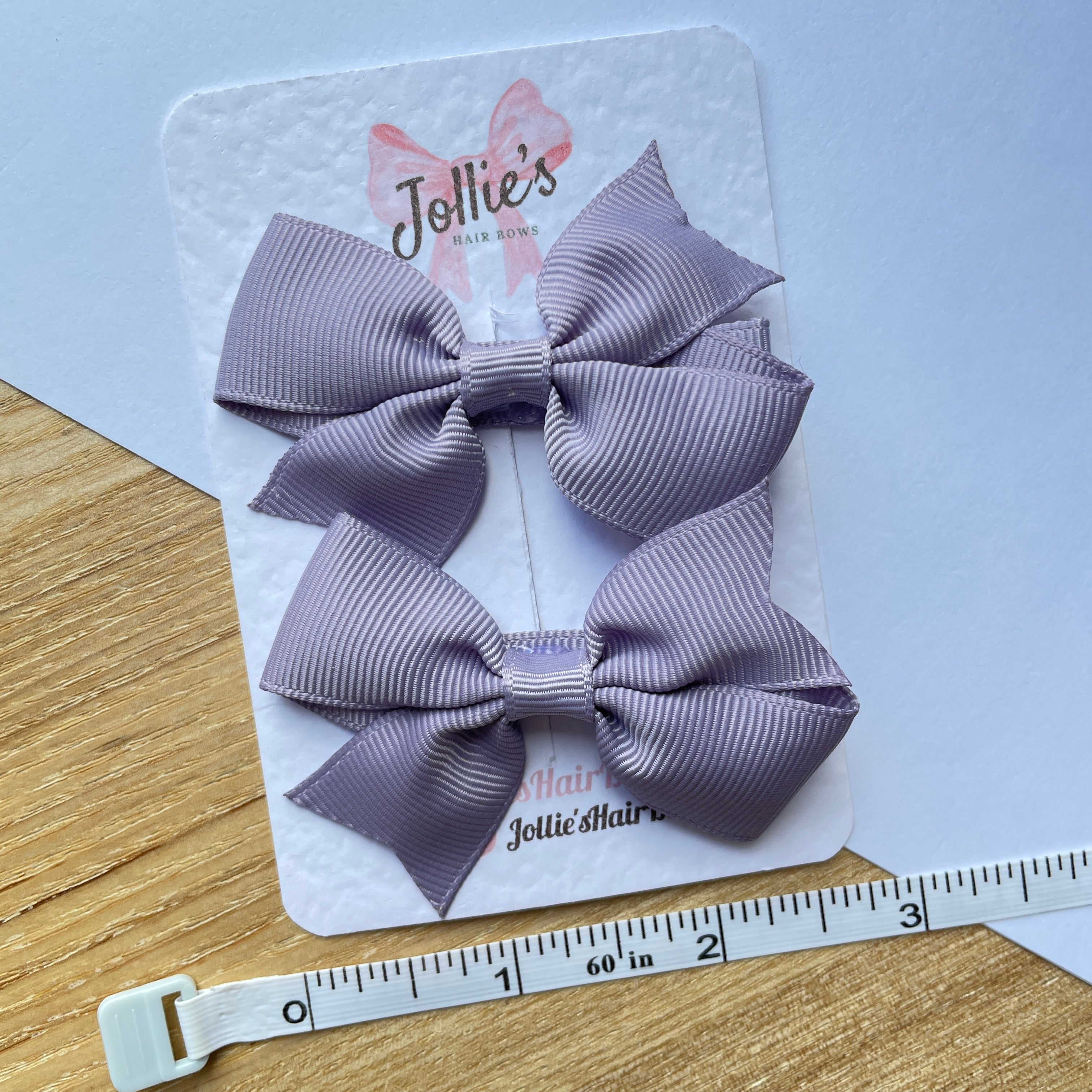 2.5inch Lively Bow with Clip Set - Thistle