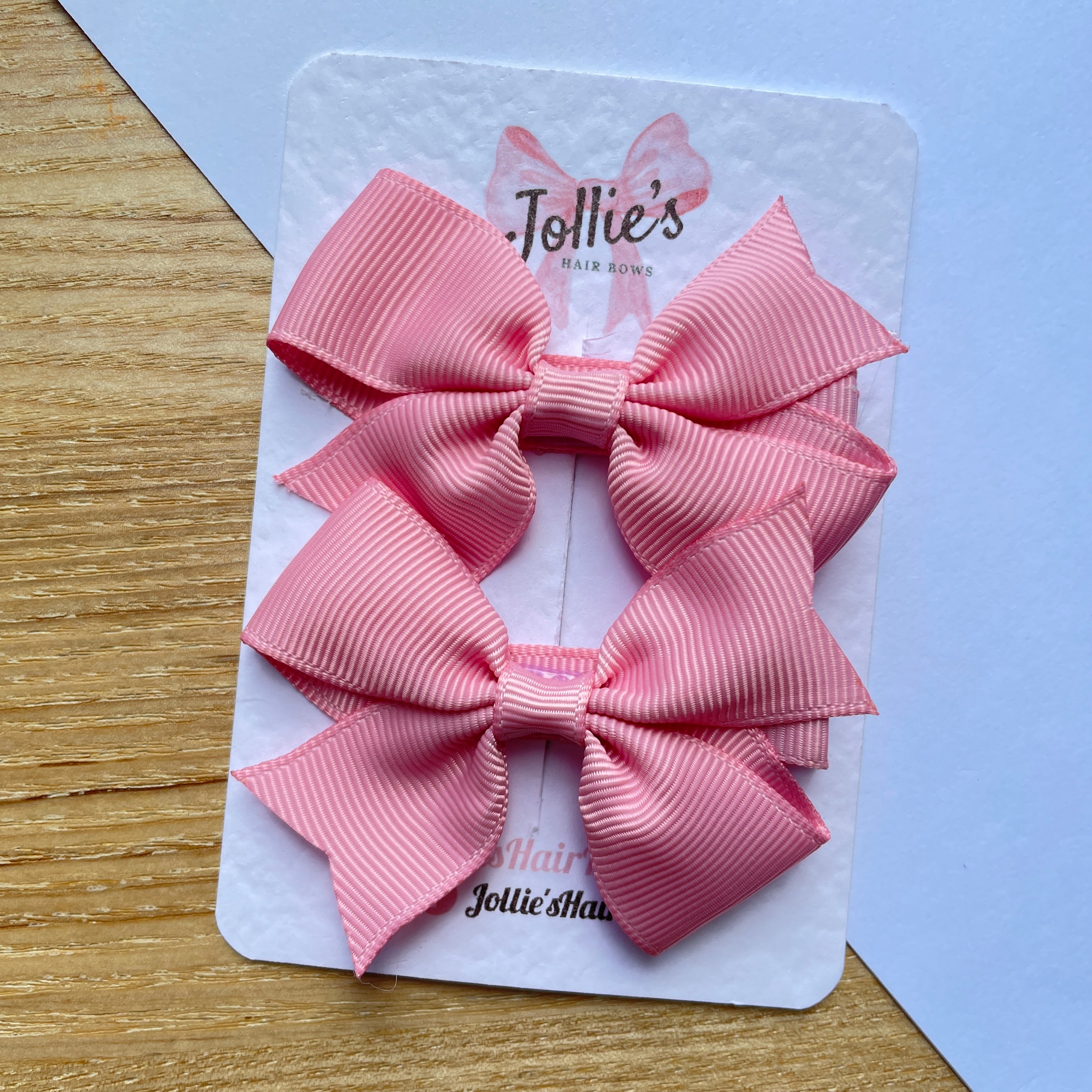 2.5inch Lively Bow with Clip Set - Peony