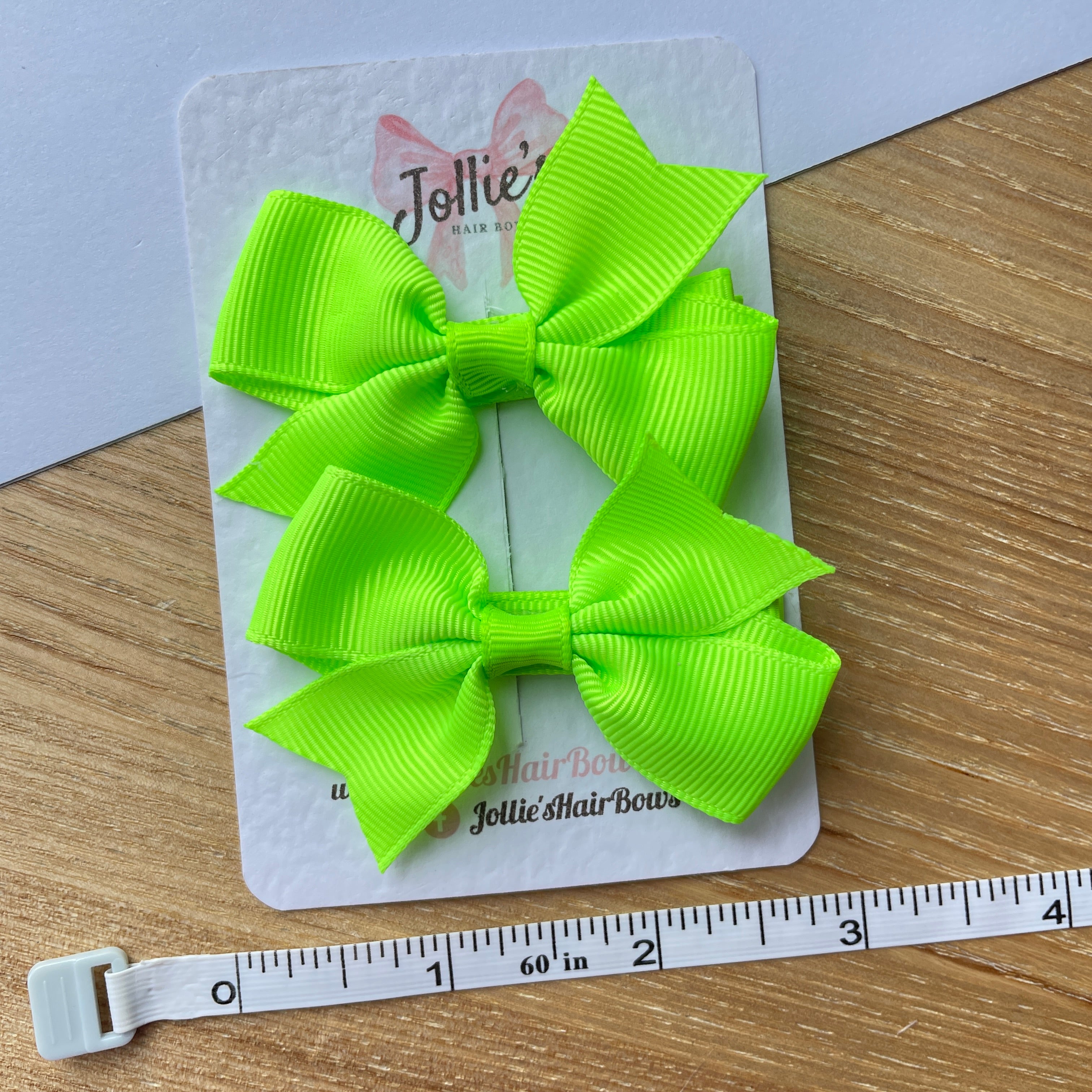 2.5inch Lively Bow with Clip Set - Key Lime