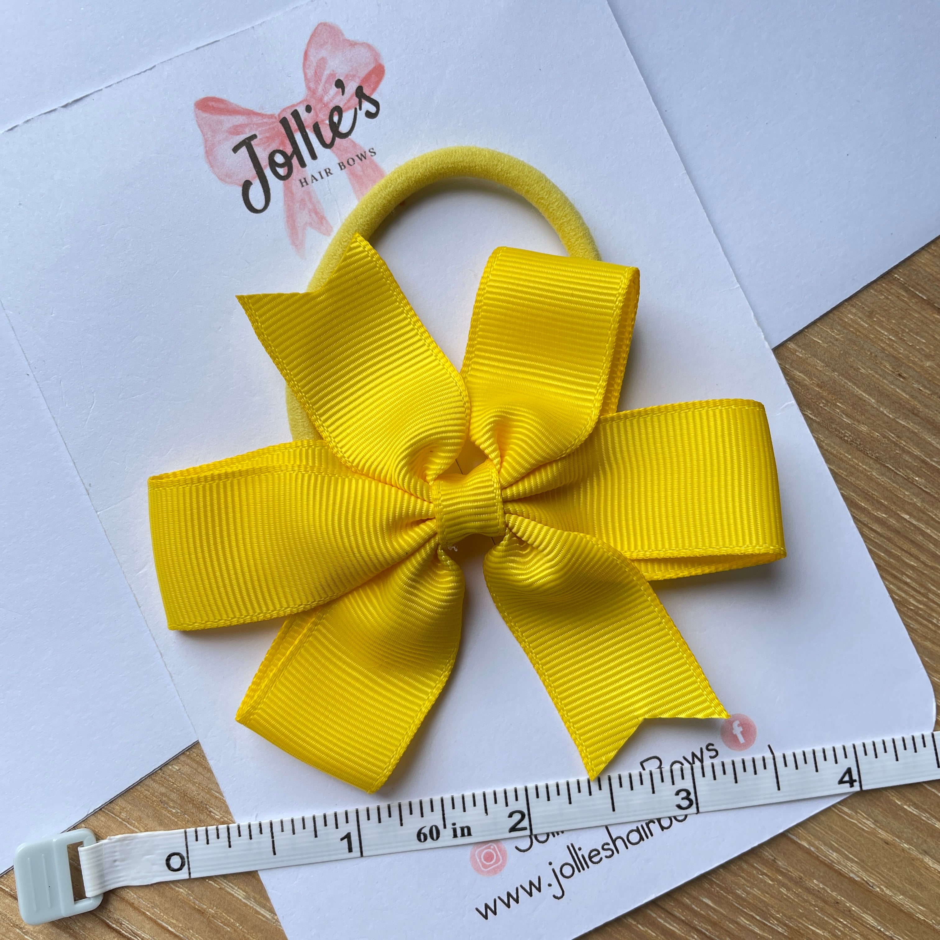 3.5inch Pinwheel Bow with Bobble - Daffodil